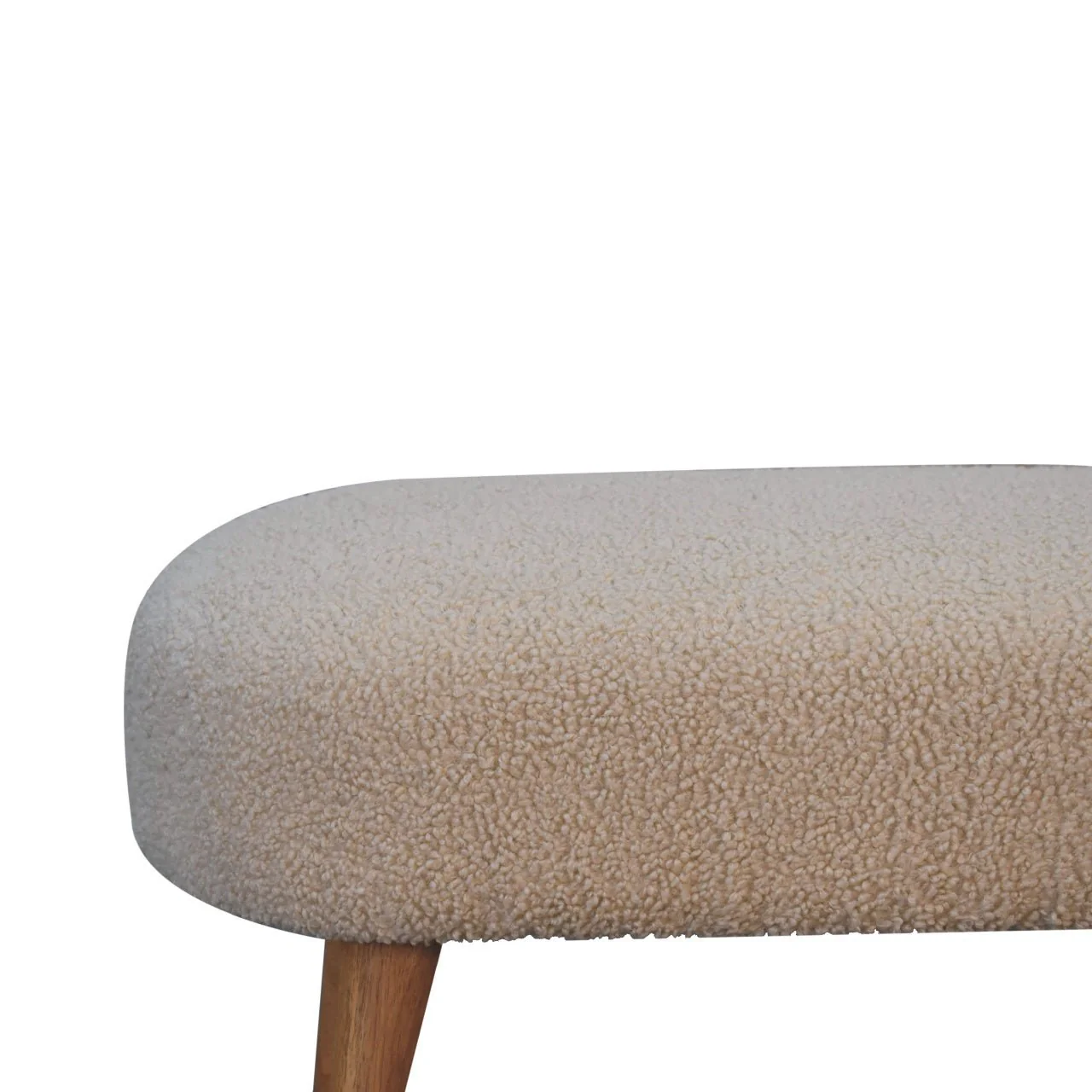 Upholstered Hallway Bench with Wood Legs