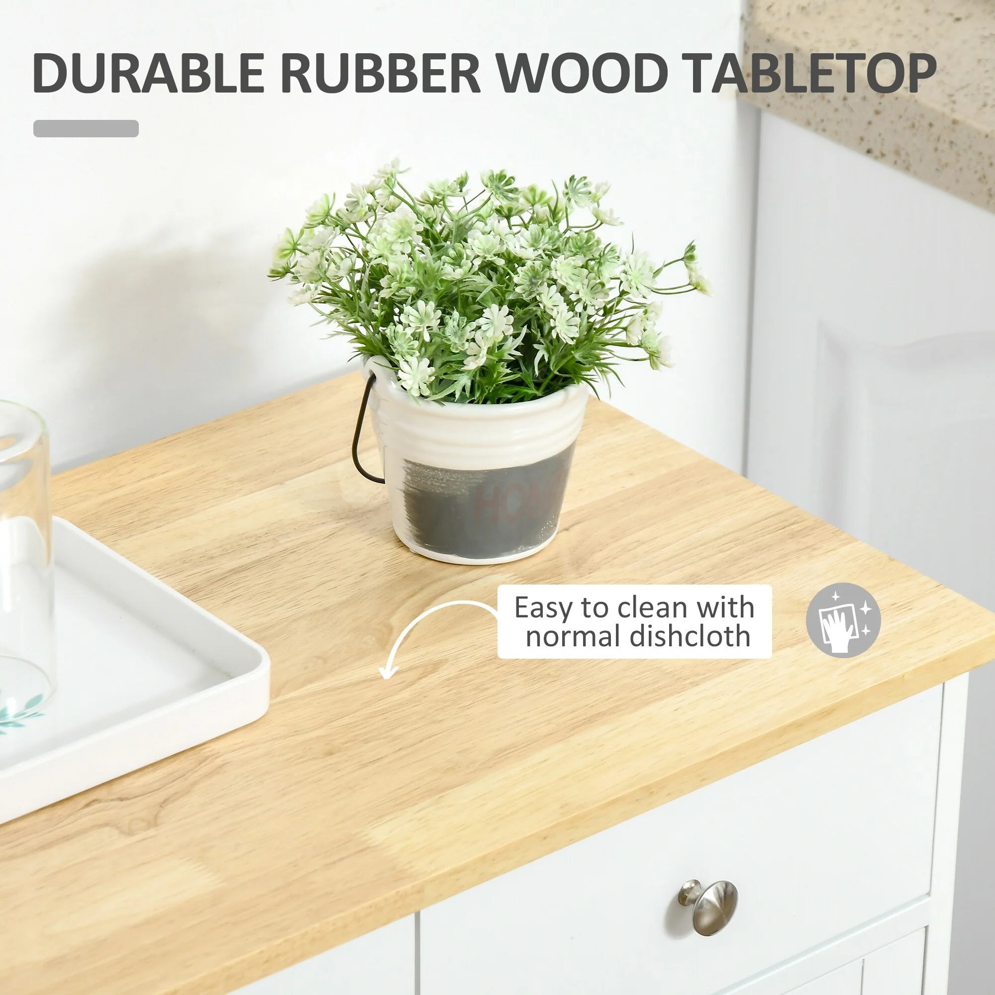 HOMCOM Space-saving Kitchen Buffet Sideboard Pantry