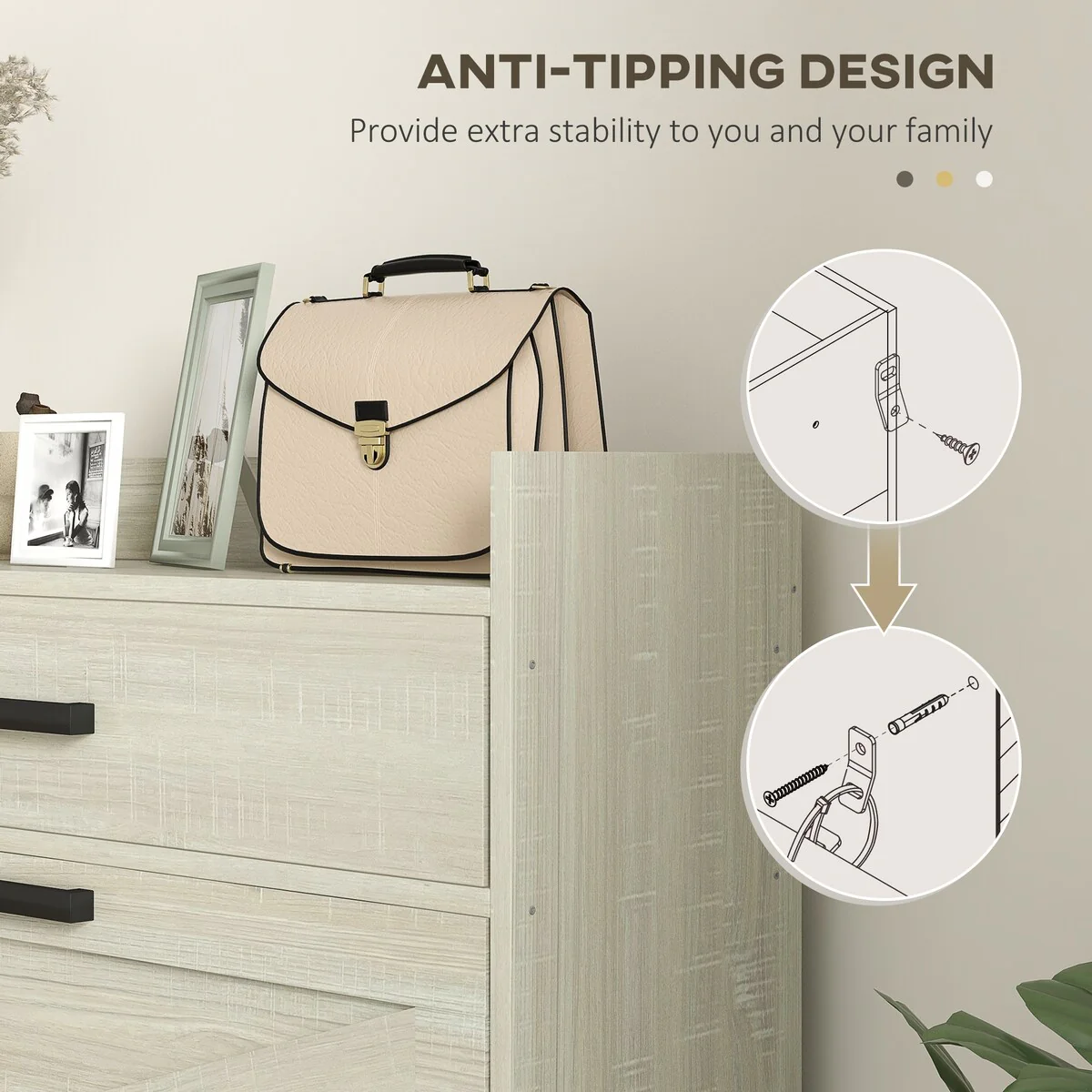 HOMCOM 2 Flip Drawers Shoe Storage Cabinet with Adjustable Shelves, and Top Drawer