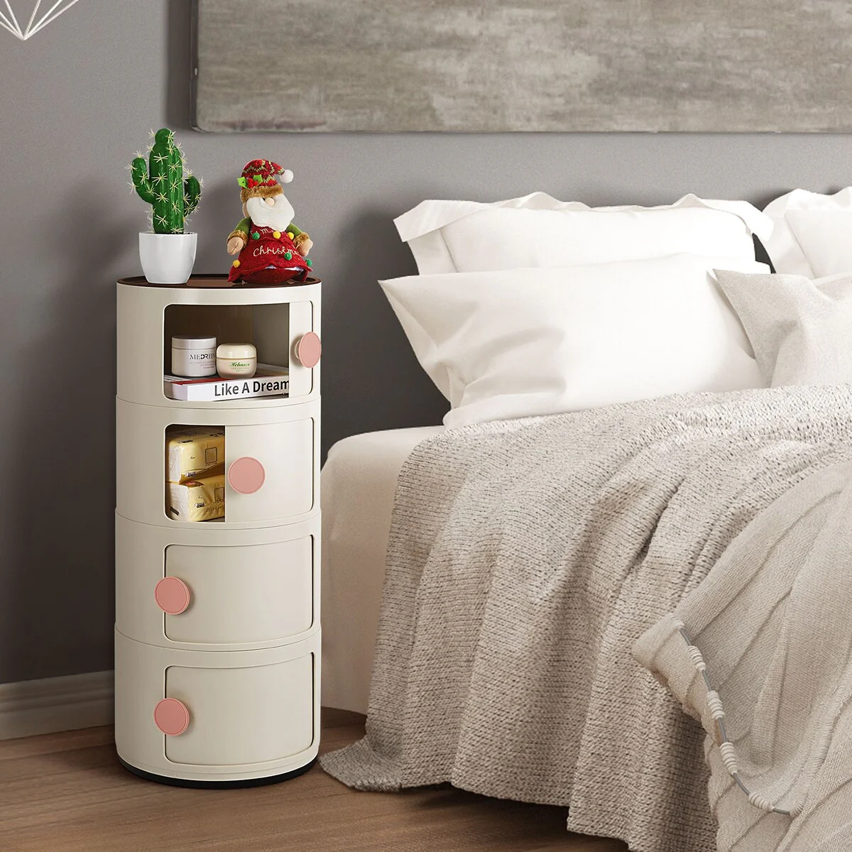 ABS Multifunction Storage Table Stackable Detachable Organizer