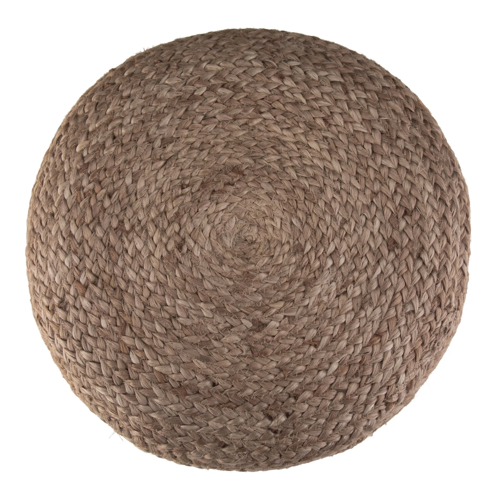 Blissara Multi-functional Round Pouf with Braided Jute
