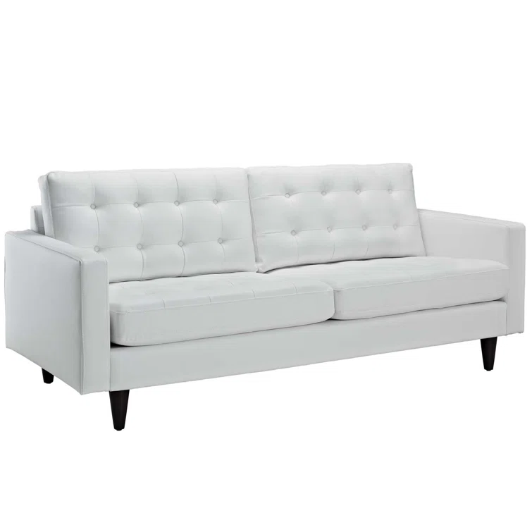 Modway Carson Carrington Eggedal Tufted Bonded Leather Sofa