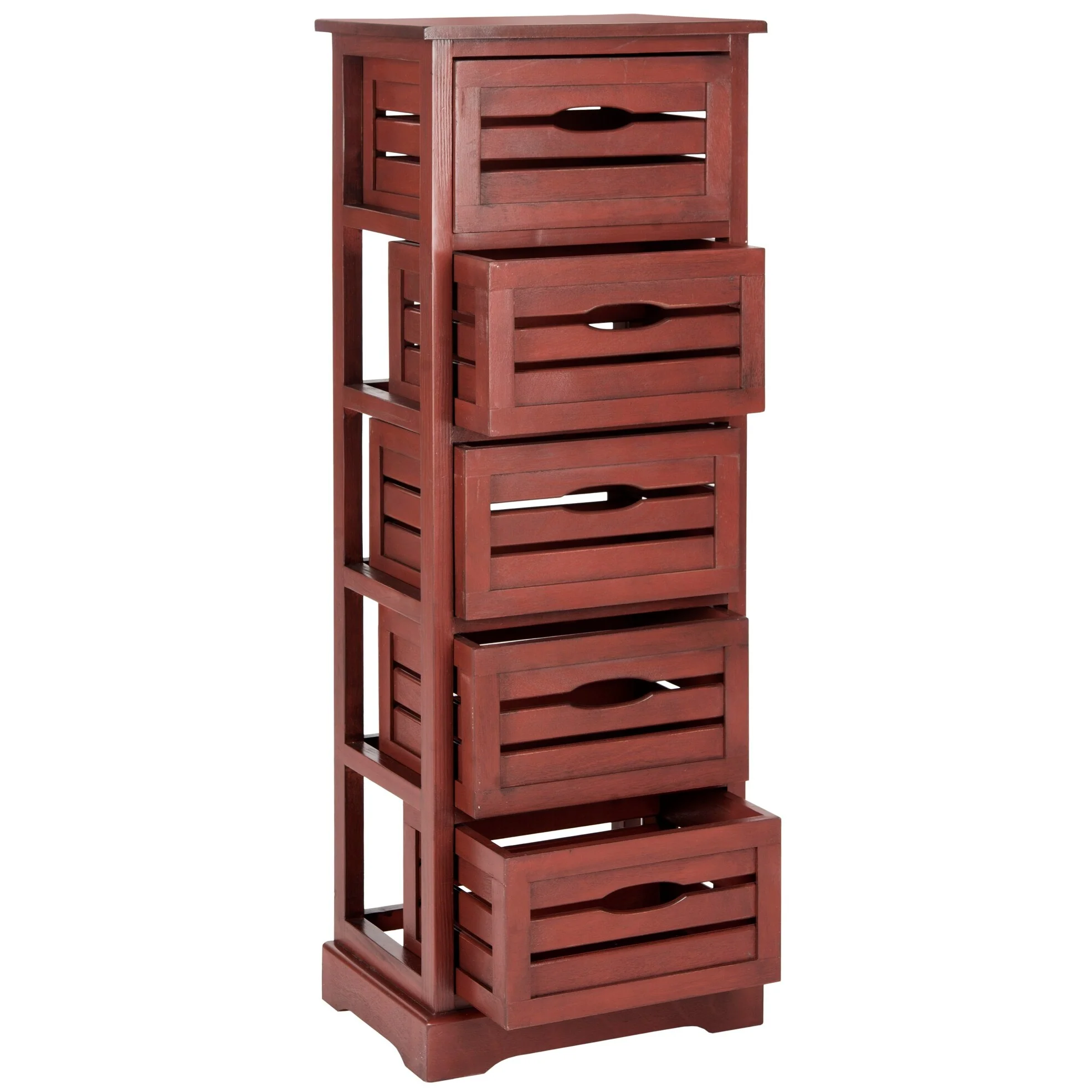 SAFAVIEH Cinda Black Storage 5-Drawer Cabinet - 16.5