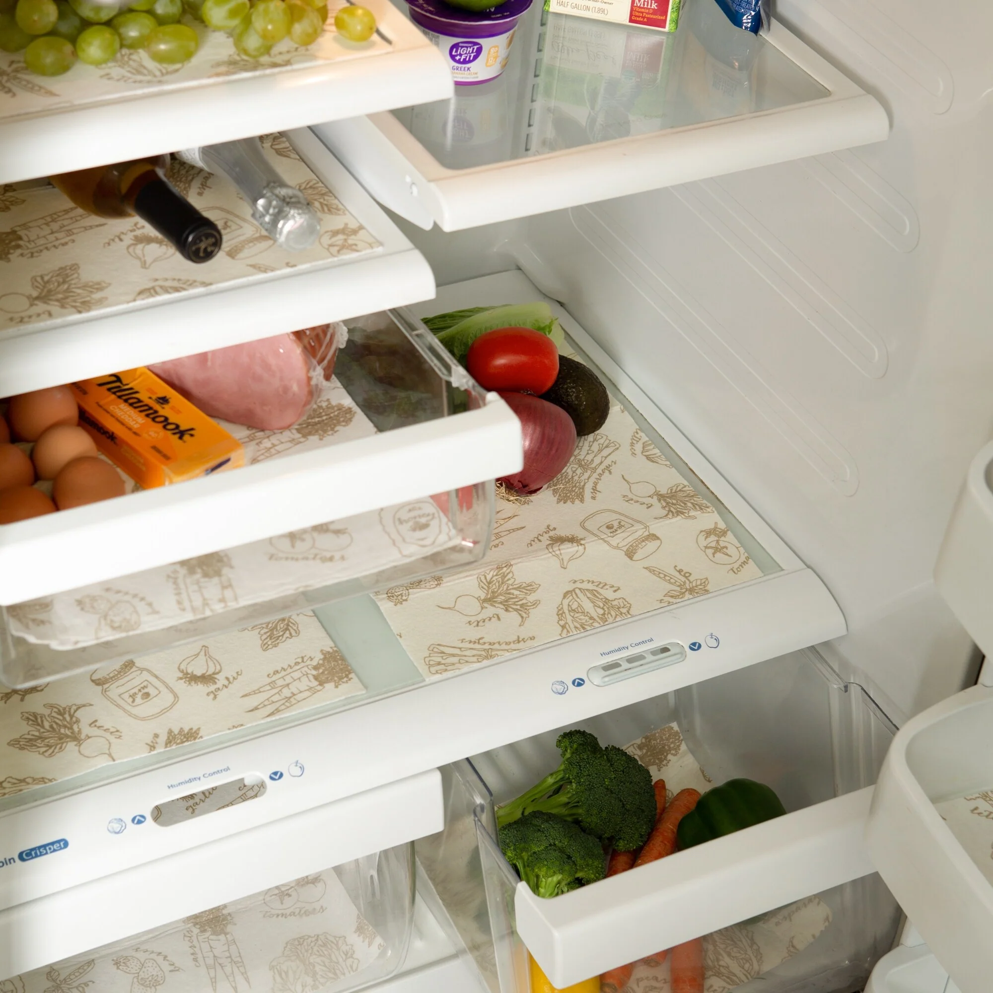 DII Nautical Blue Market Print Fridge Liner (Set of 6)