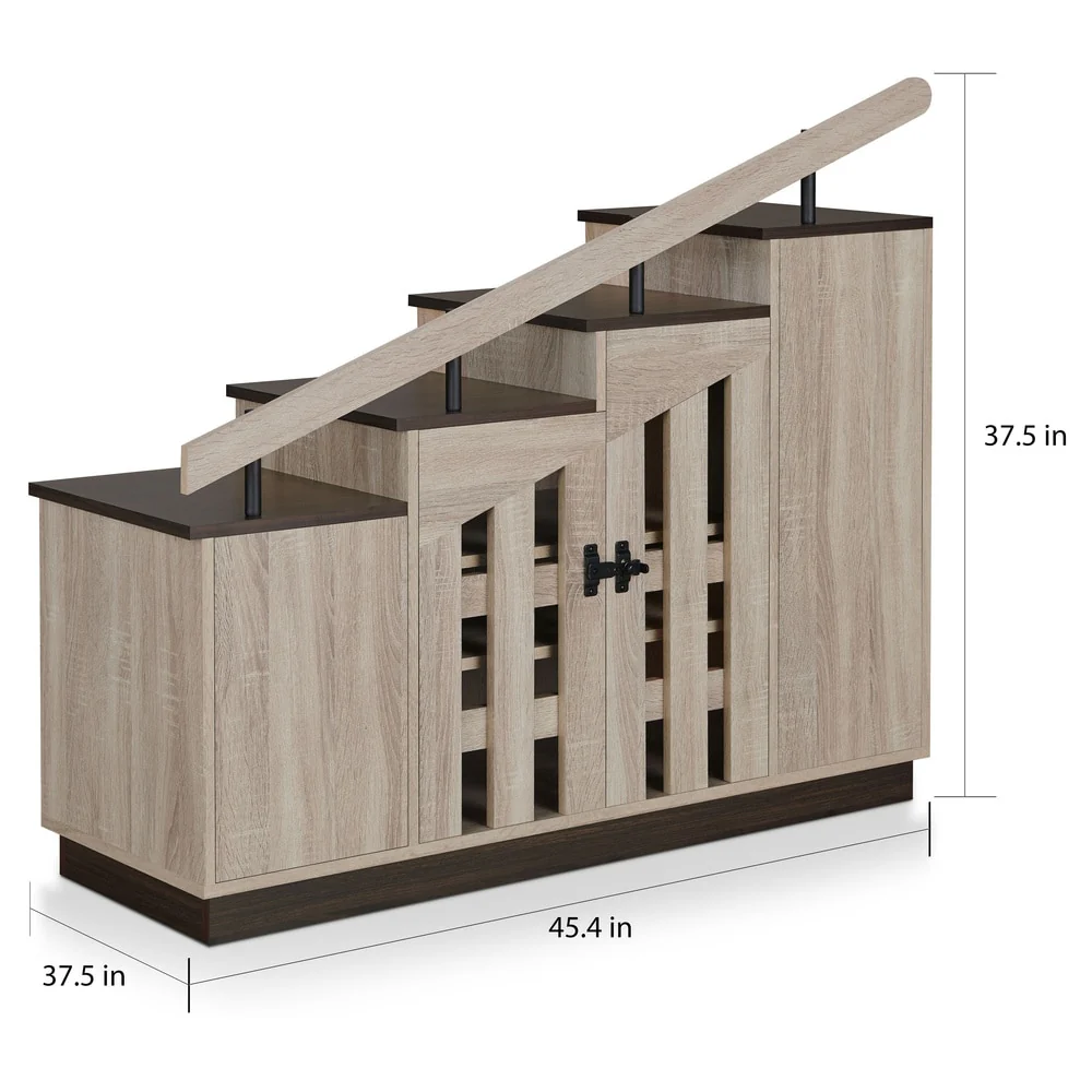 Garner Rustic 9-shelf Storage Shoe Cabinet by Furniture of America