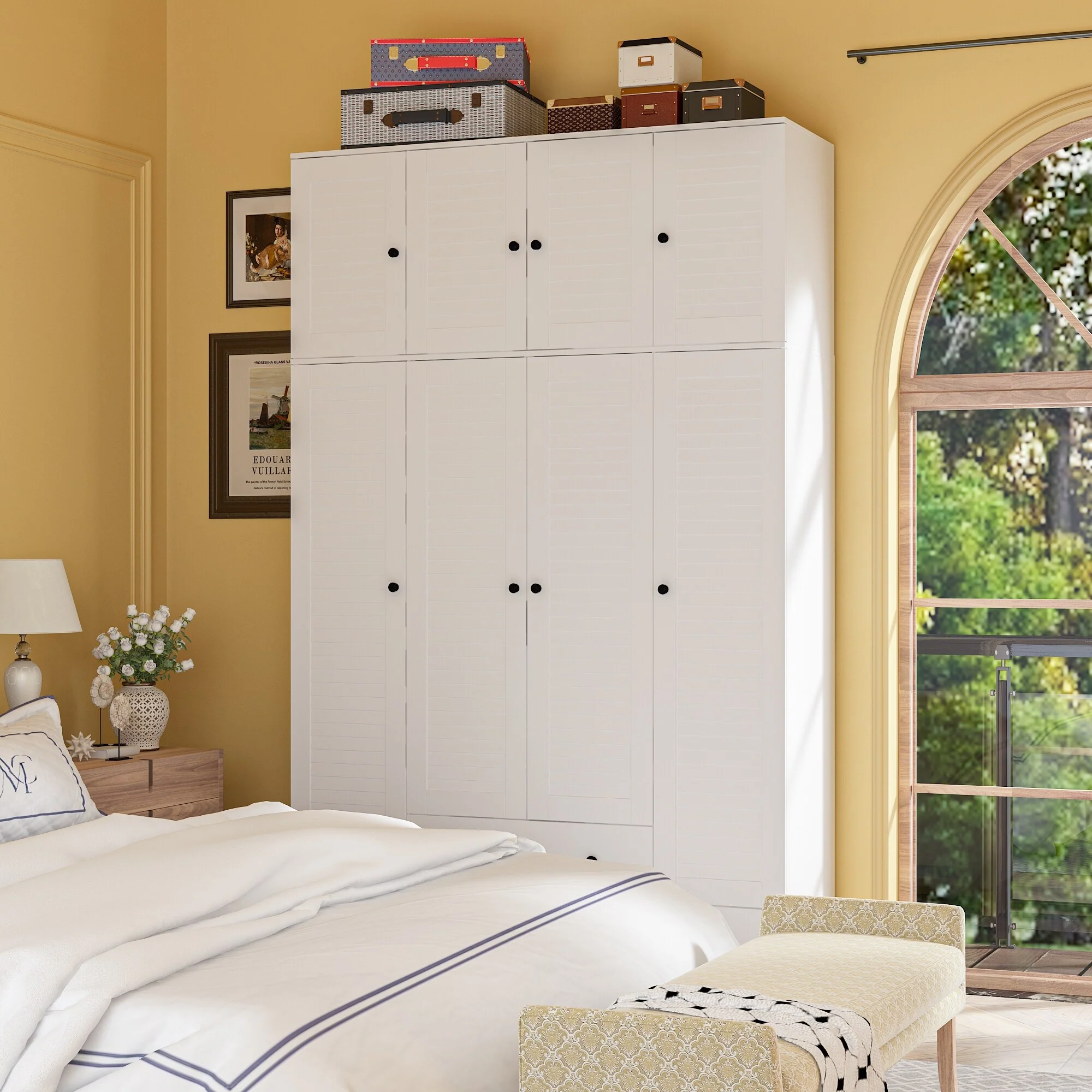 Contemporary Modern Freestanding Wardrobe Armoire Closet, 70