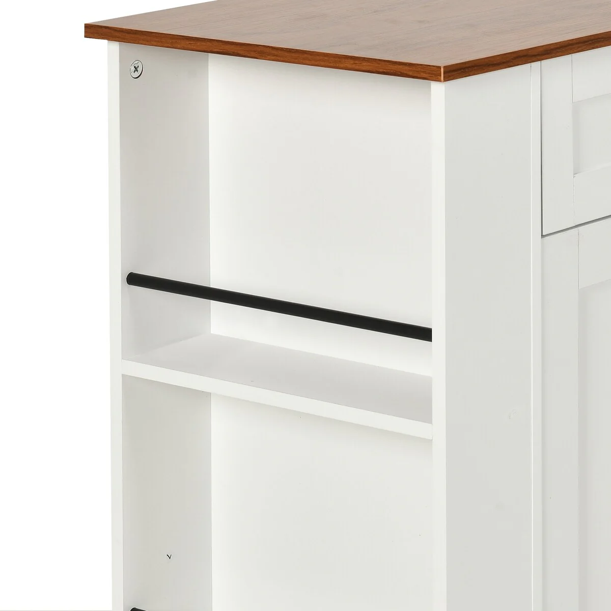 Moasis Tilt Out Trash Can Cabinet with Storage Drawer & Drop Leaf