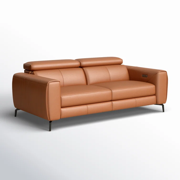 82'' Leather Power Reclining Sofa