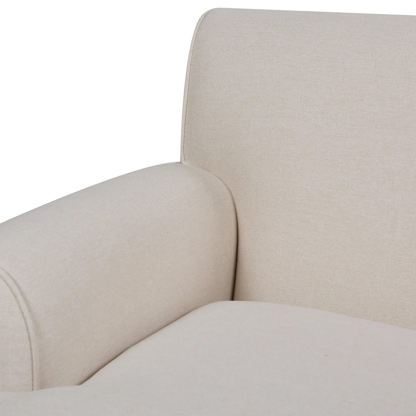 Cobaltex Upholstered Arm Chair with Metal Casters and Rolled Arms