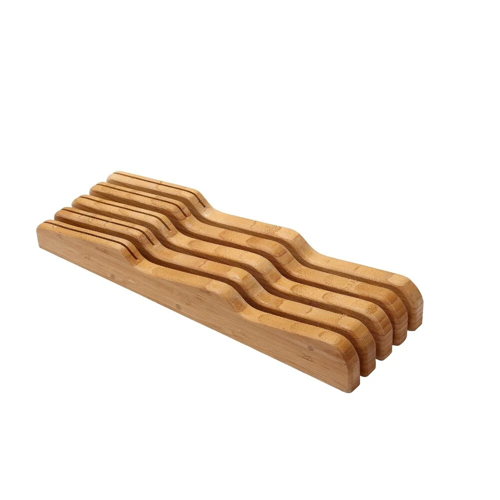 YBM Home & Kitchen Bamboo In-Drawer Knife Organizer and Holder - Brown