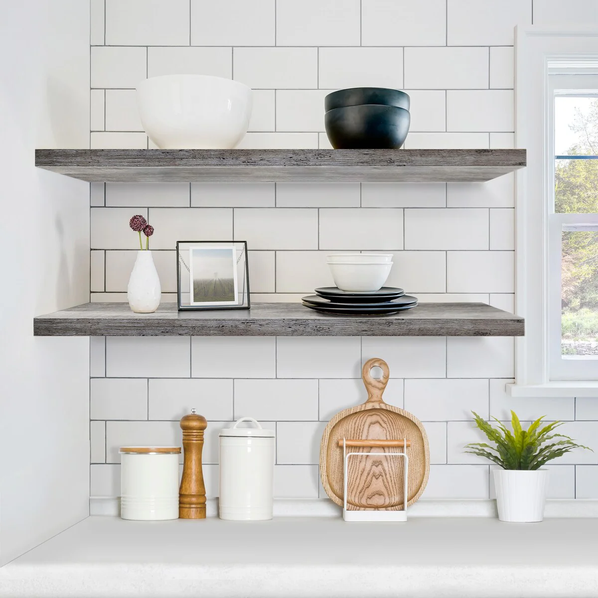 Sorbus Long Floating Shelves for Wall Set of 2 - 35