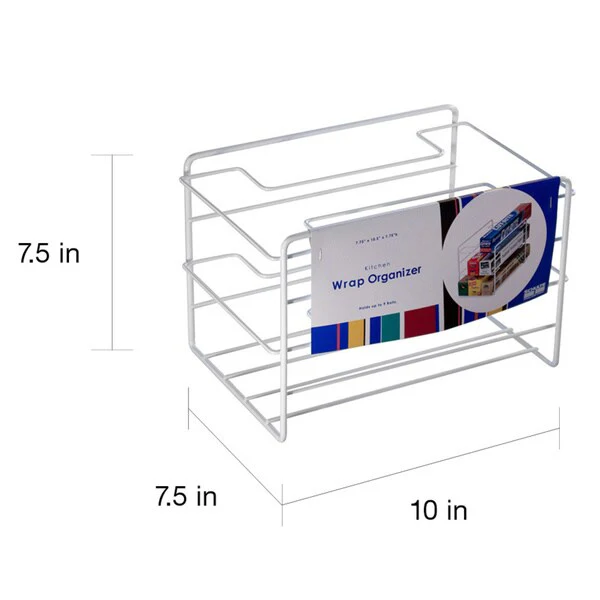 Organized Living White Kitchen Wrap Organizer