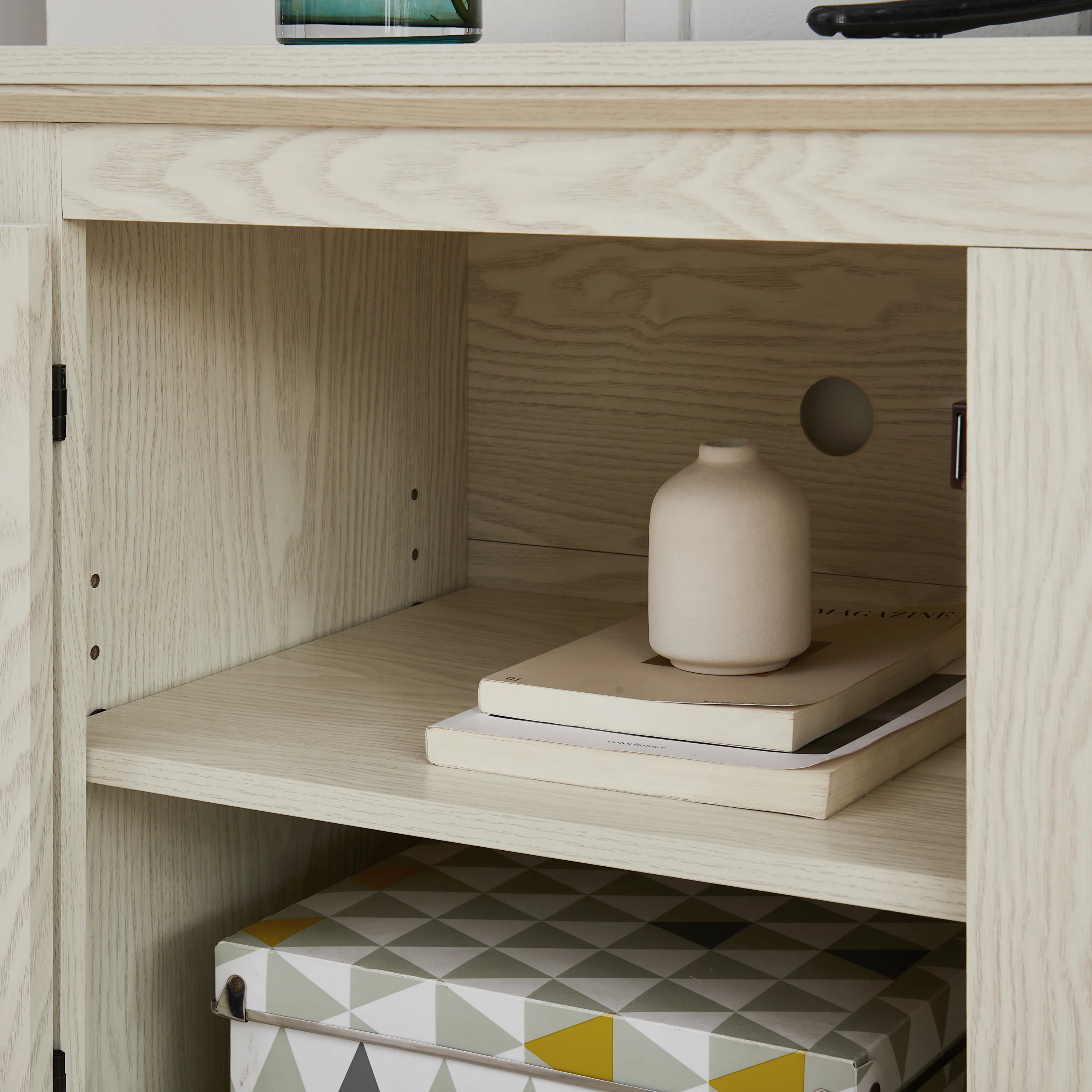 Farmhouse Rattan TV Stand