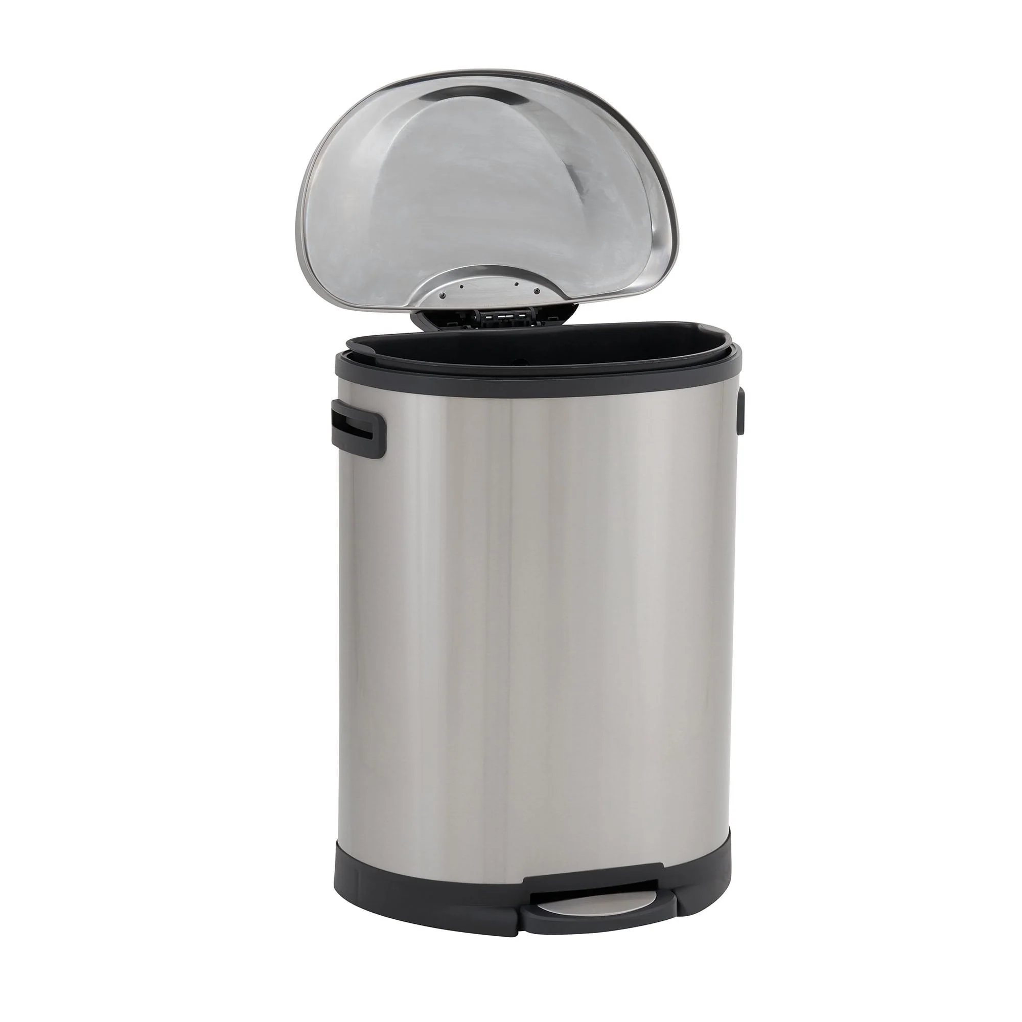 Household Essentials Stainless Steel Step Trash Can with Plastic Liner