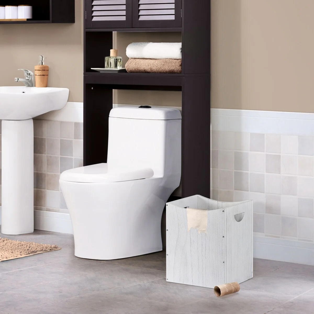 Wood Trash Can 5.3 Gallon