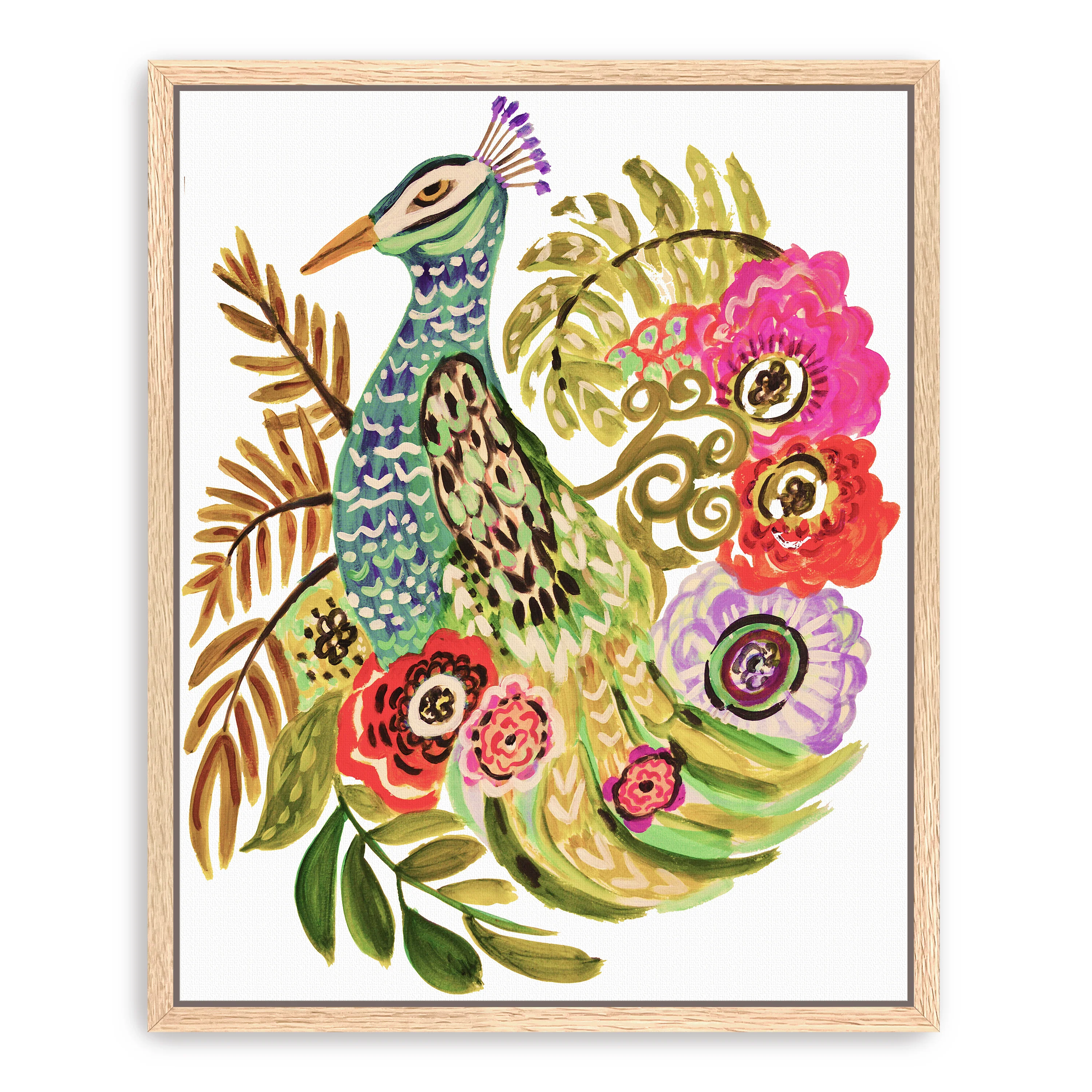 Peacock Canvas Giclee