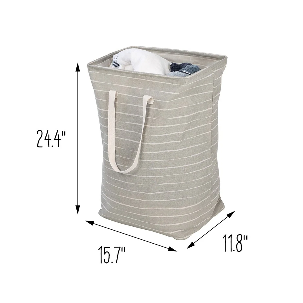Honey-Can-Do Set of 2 Gray Folding Laundry Hampers with Handles