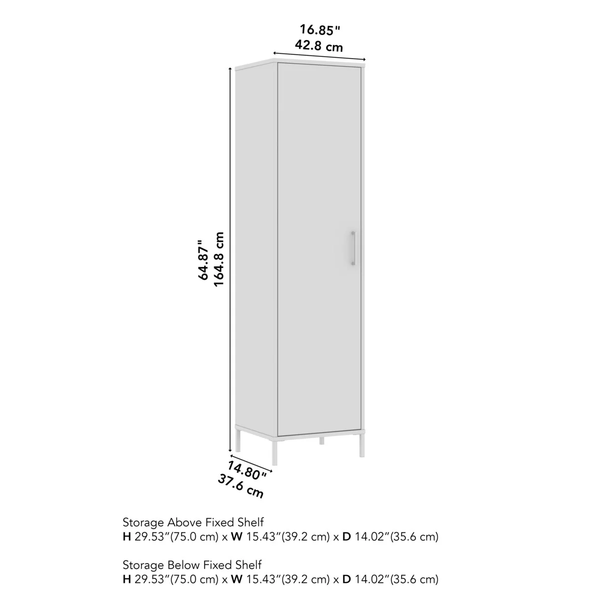 Essence Narrow Kitchen Pantry Cabinet by Bush Furniture
