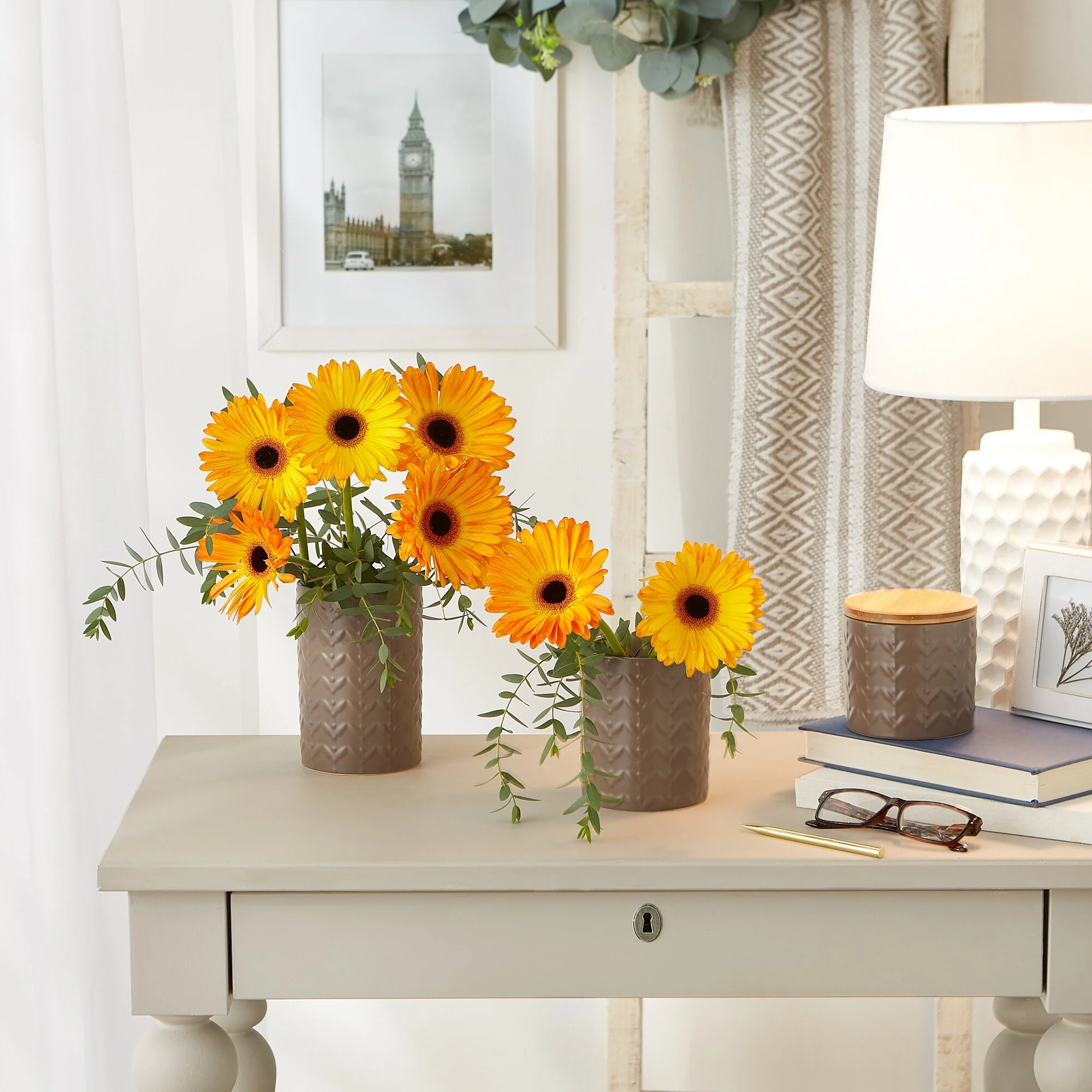 Retro Vine Texture Ceramic Canister (Set of 3)