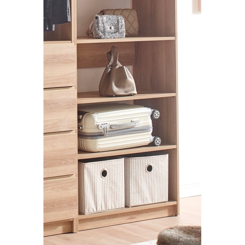 Prosper Oak Freestanding Walk in Wood Closet System
