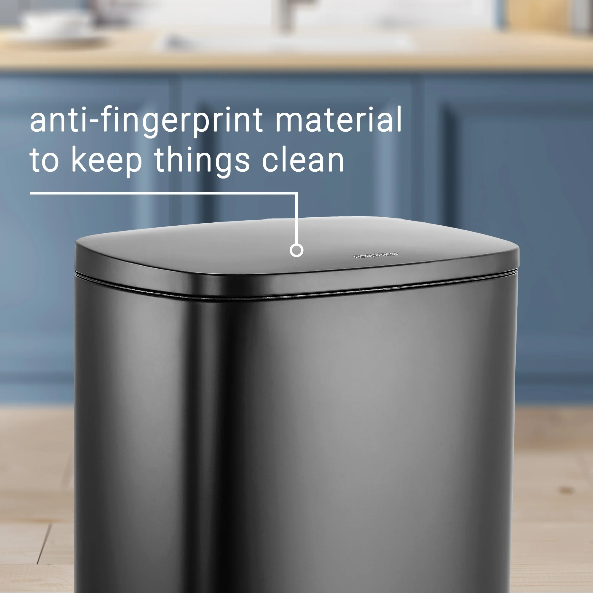 happimess 13-Gallon Trash Can with Soft-Close Lid and FREE Mini Trash Can