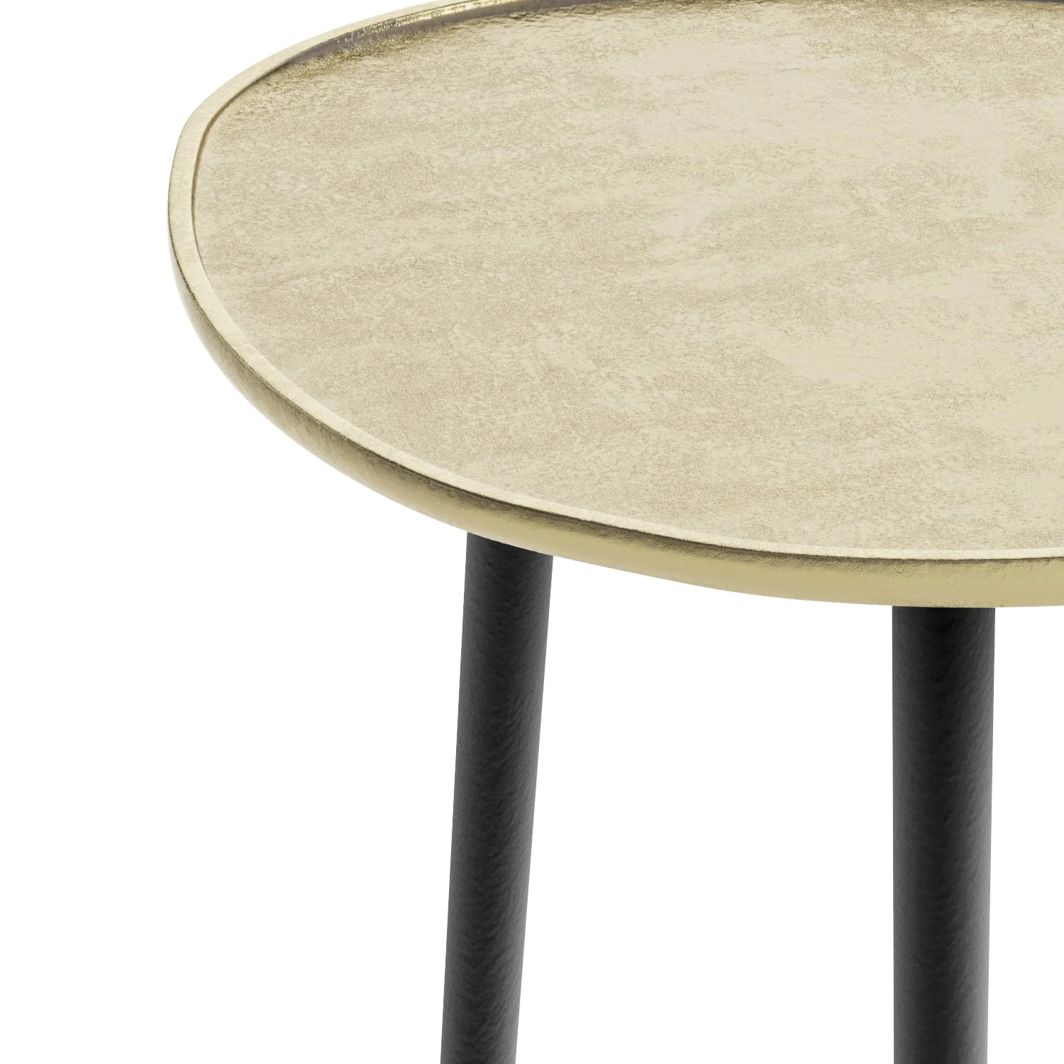 Round Metal Side Table with Tripod Base