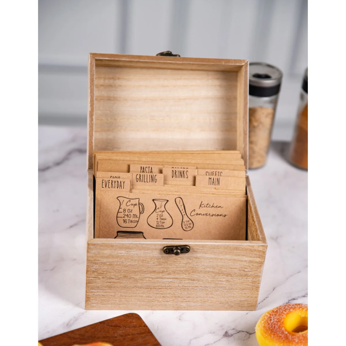 Rae Dunn Antique Recipe Box - Dividers not Included