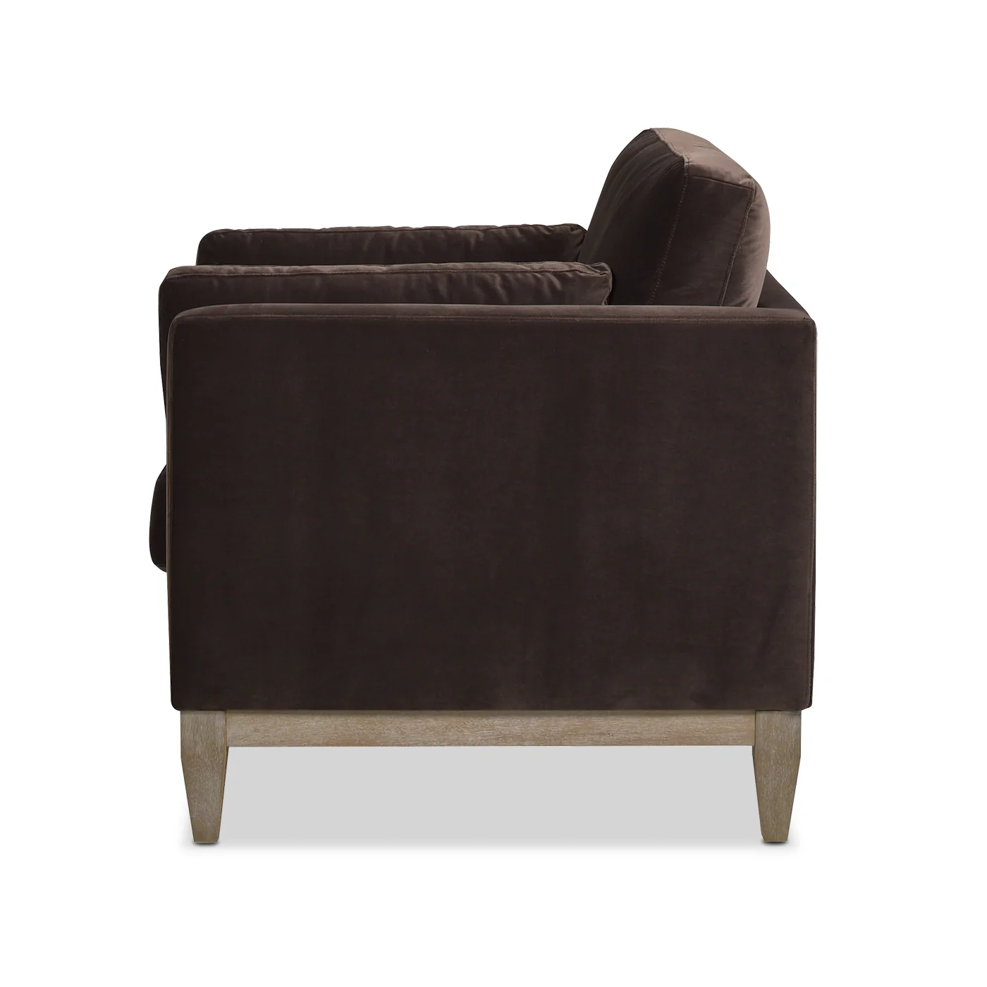 Contour Velvet Upholstered Accent Chair with Removable and Reversible Back