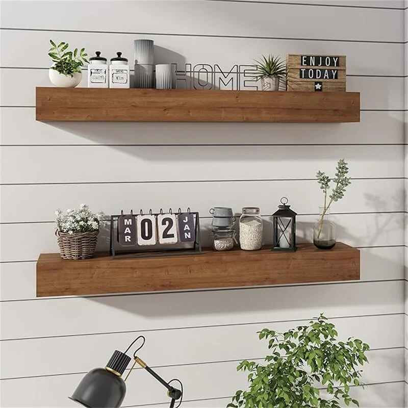 Wall Floating Shelves, Rustic Wood Shelf for Wall Mounted