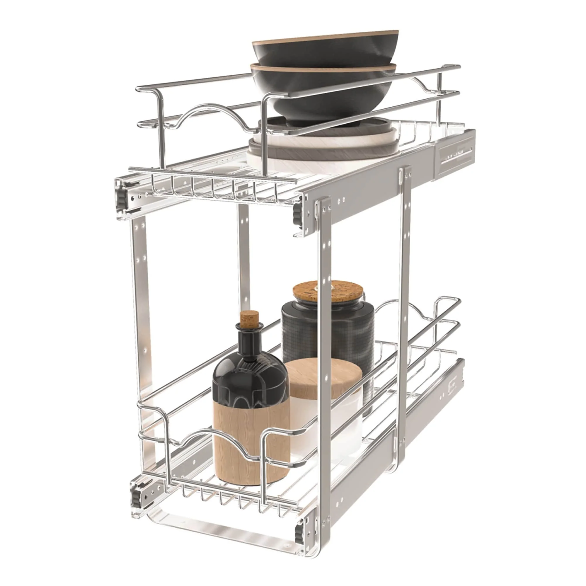 Rev-A-Shelf Kitchen Cabinet Pullout Shelf Organizer, 24 x 22 In, 5WB2-2422-CR-1