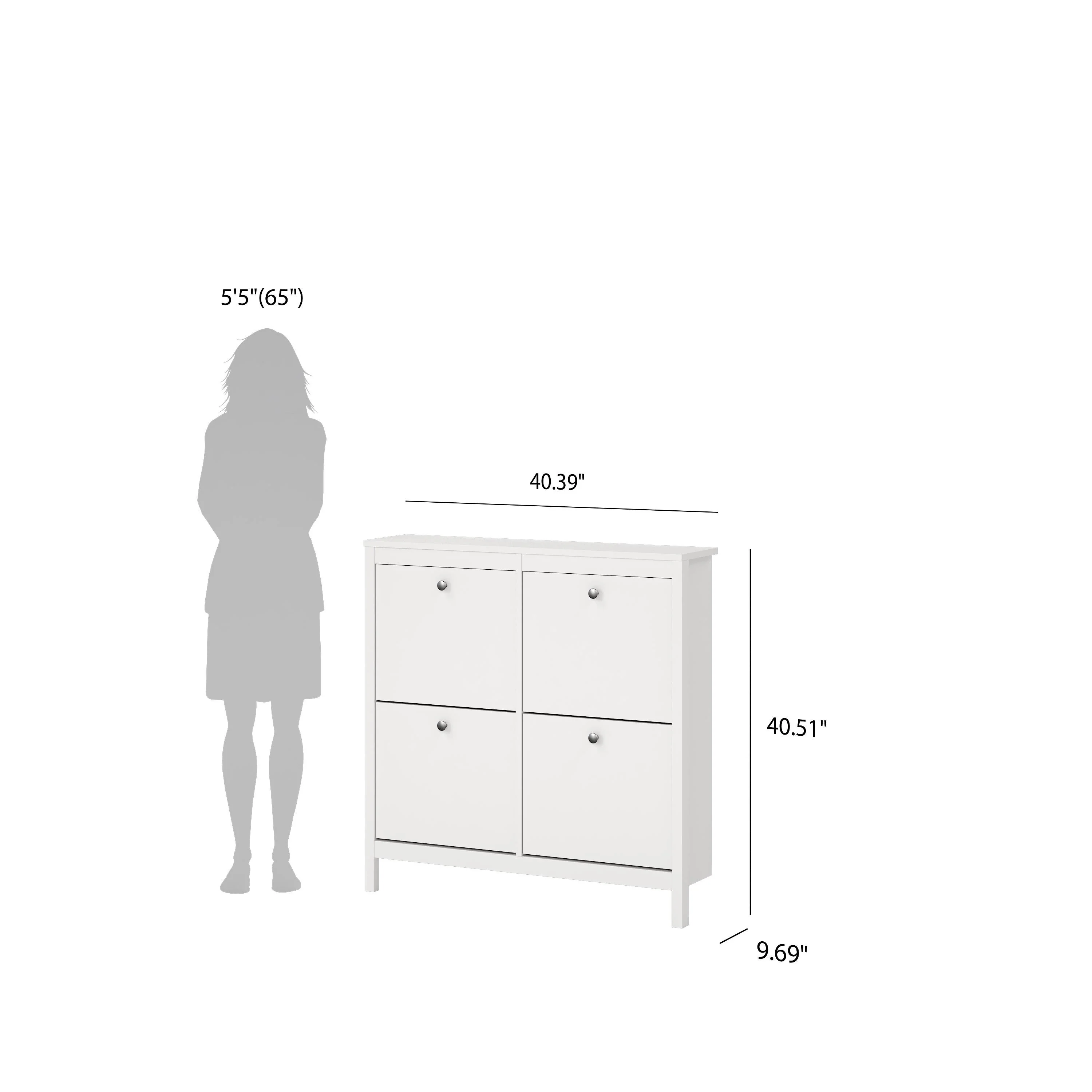 Porch & Den Madrid 4-Drawer Shoe Cabinet