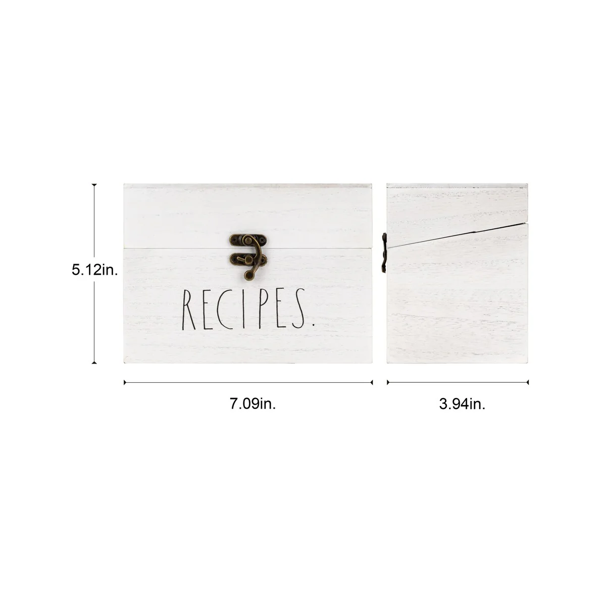 Rae Dunn Antique Recipe Box - Dividers not Included