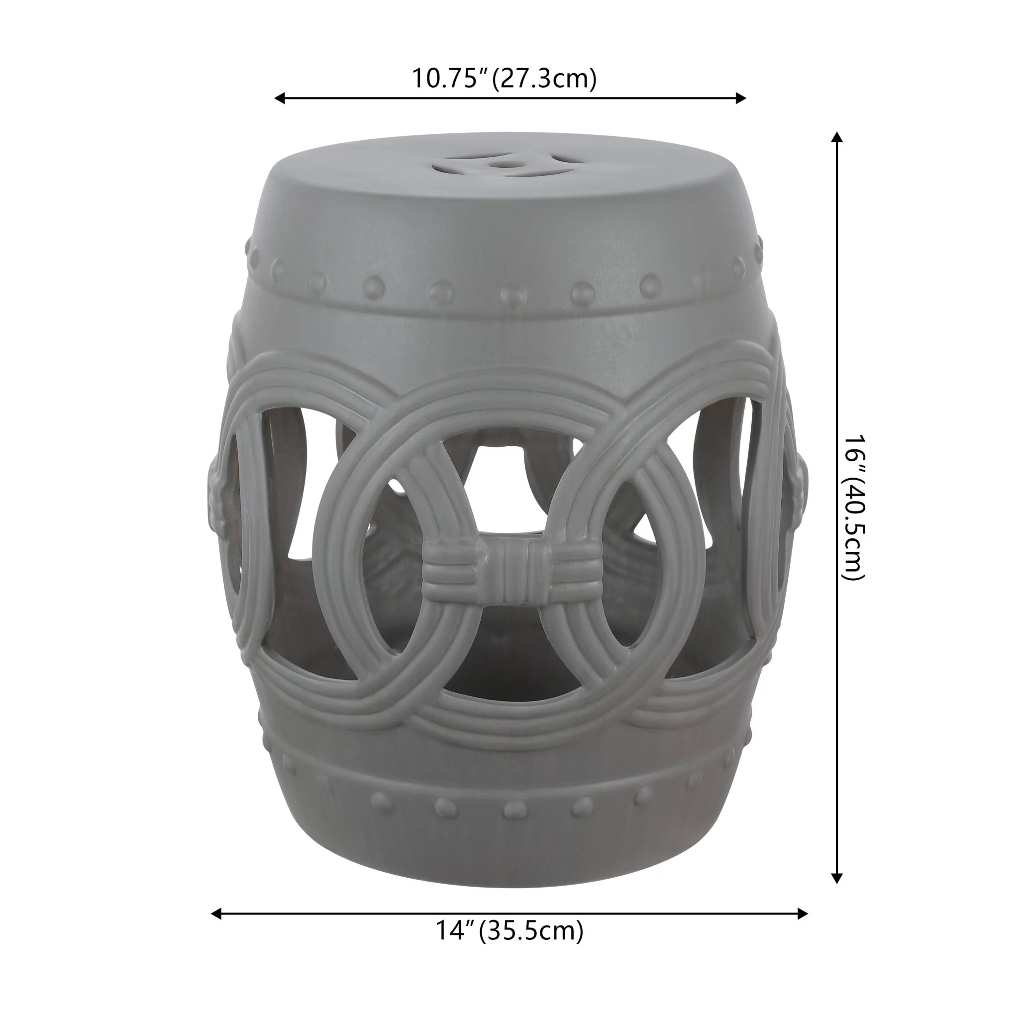 Lucky Chinese Ceramic Drum Garden Stool
