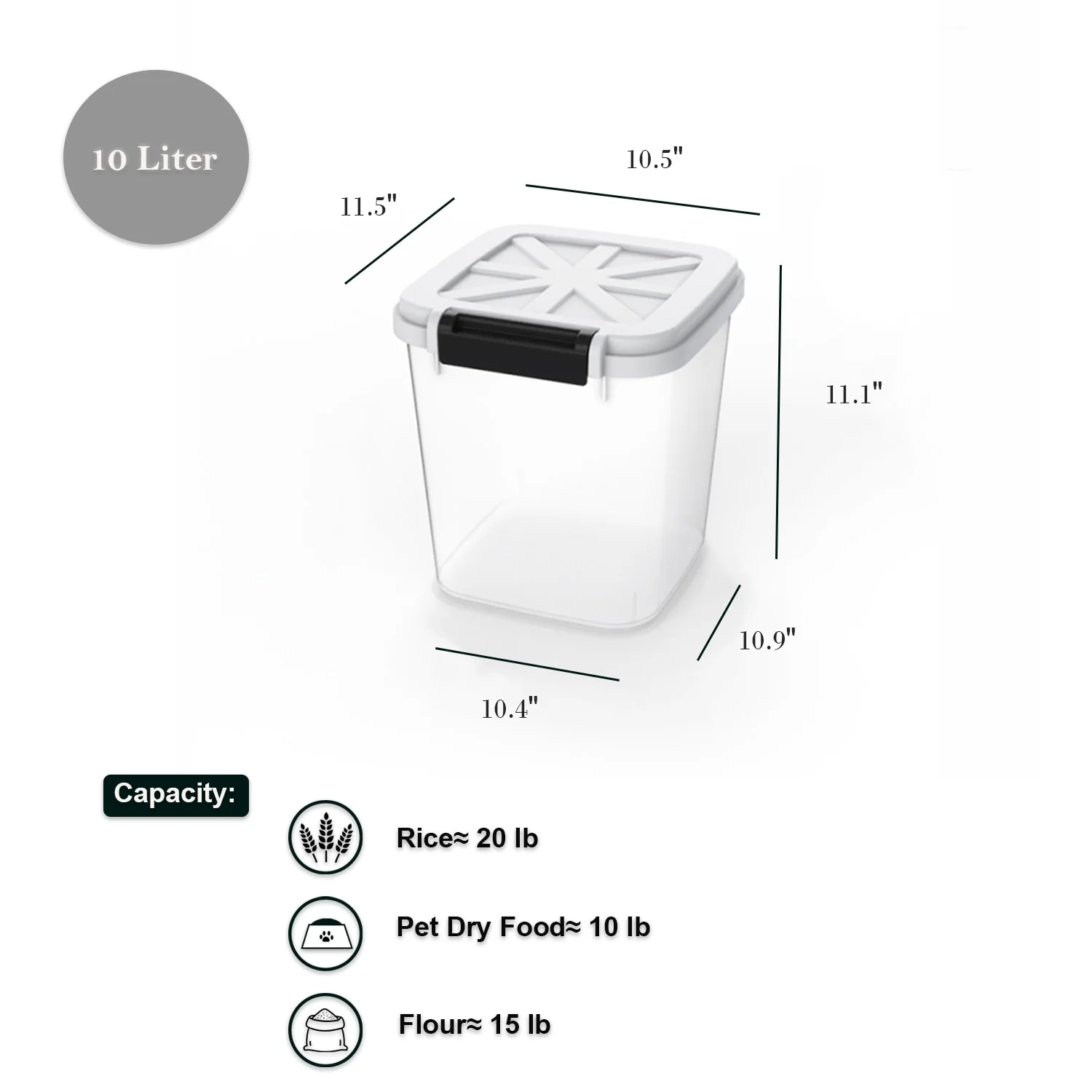 HANAMYA Rice Storage Container with Measuring Cup