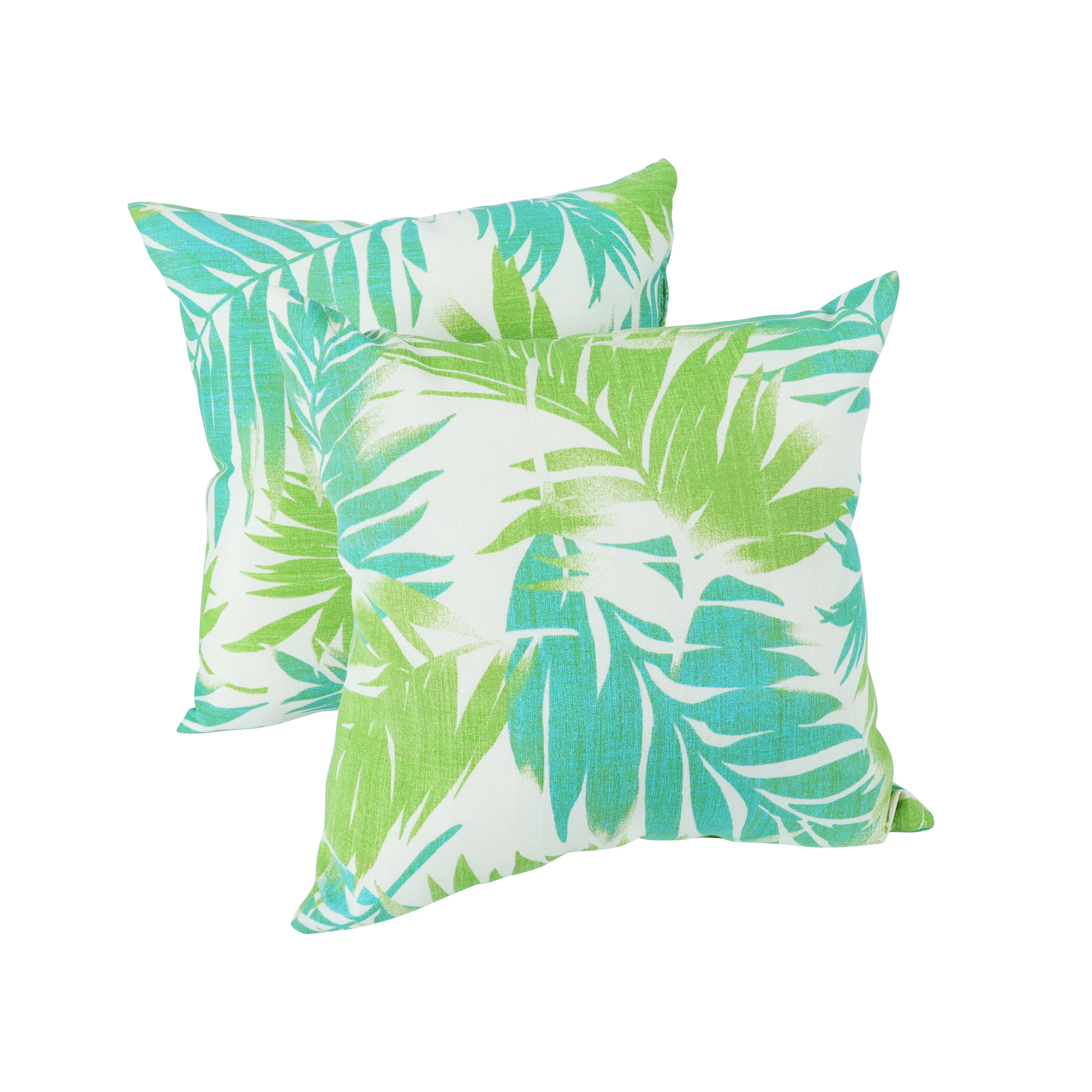 Tropical Palm Outdoor Square Pillows, Set of 2