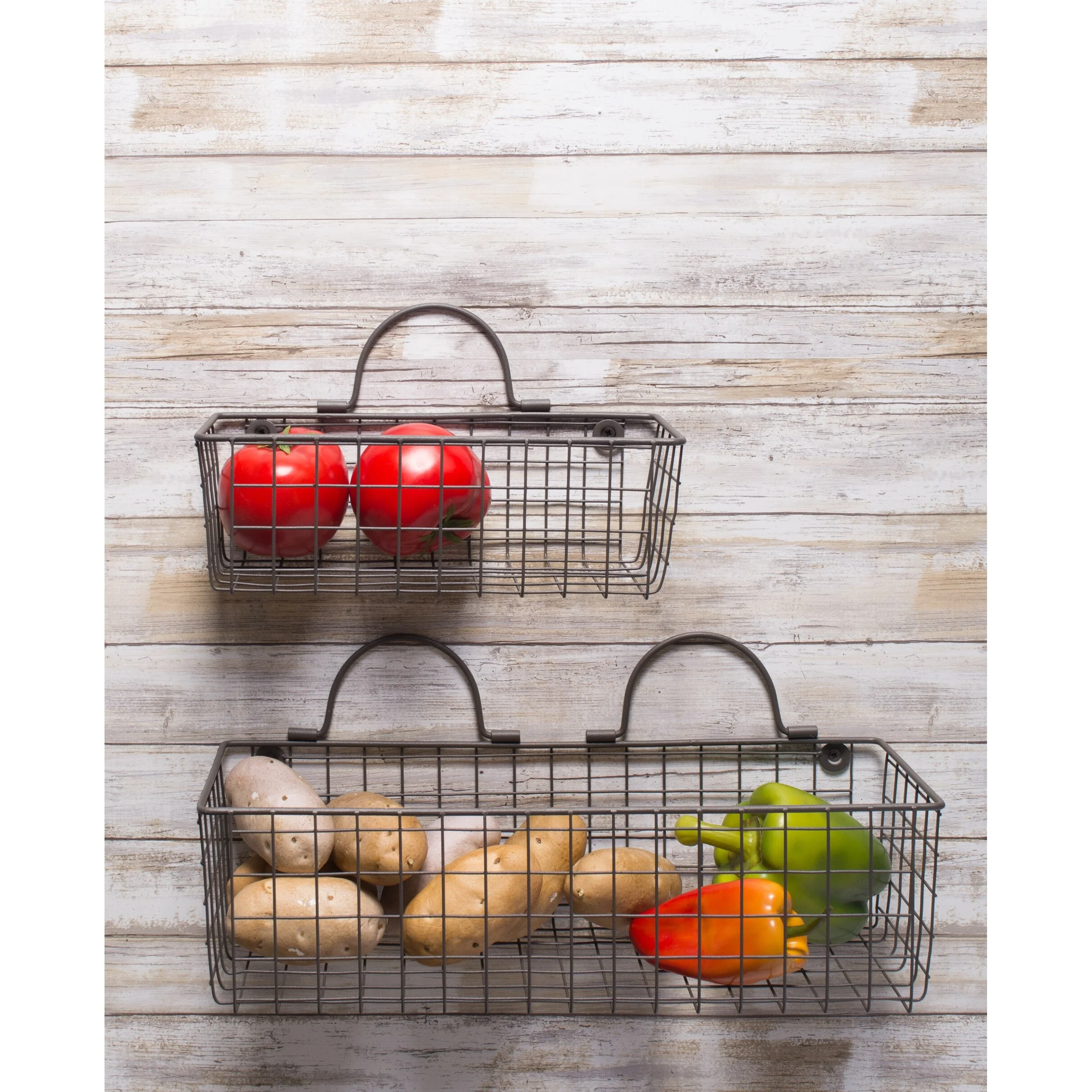 DII Wire Wall Basket(Set of 2) Grey