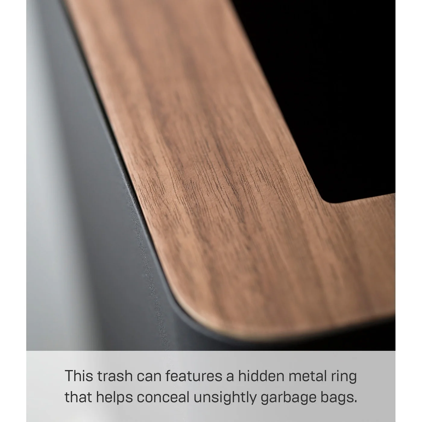 Yamazaki Home Trash Can - Two Styles, Steel & Wood