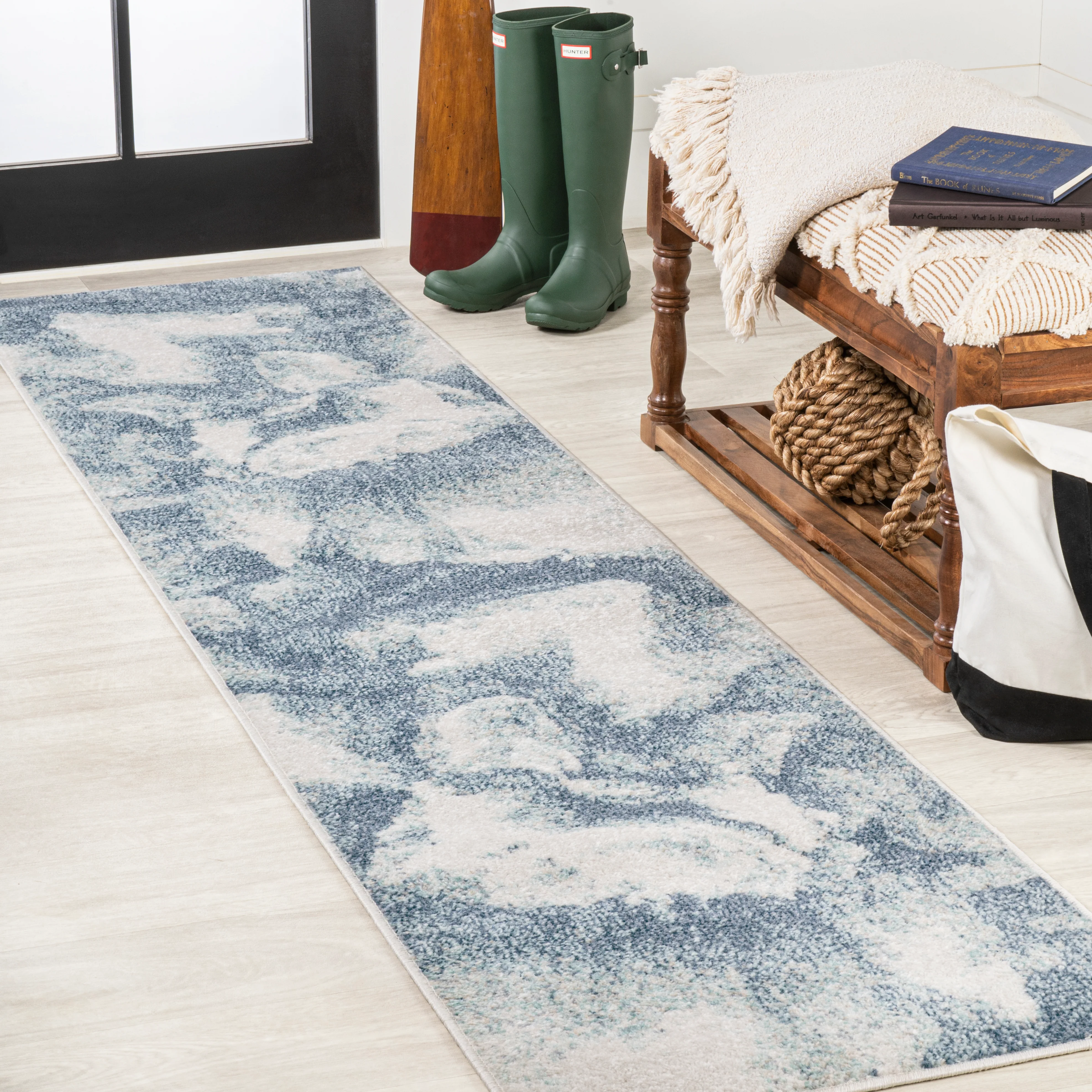 Petalo Abstract Two-Tone Modern Area Rug