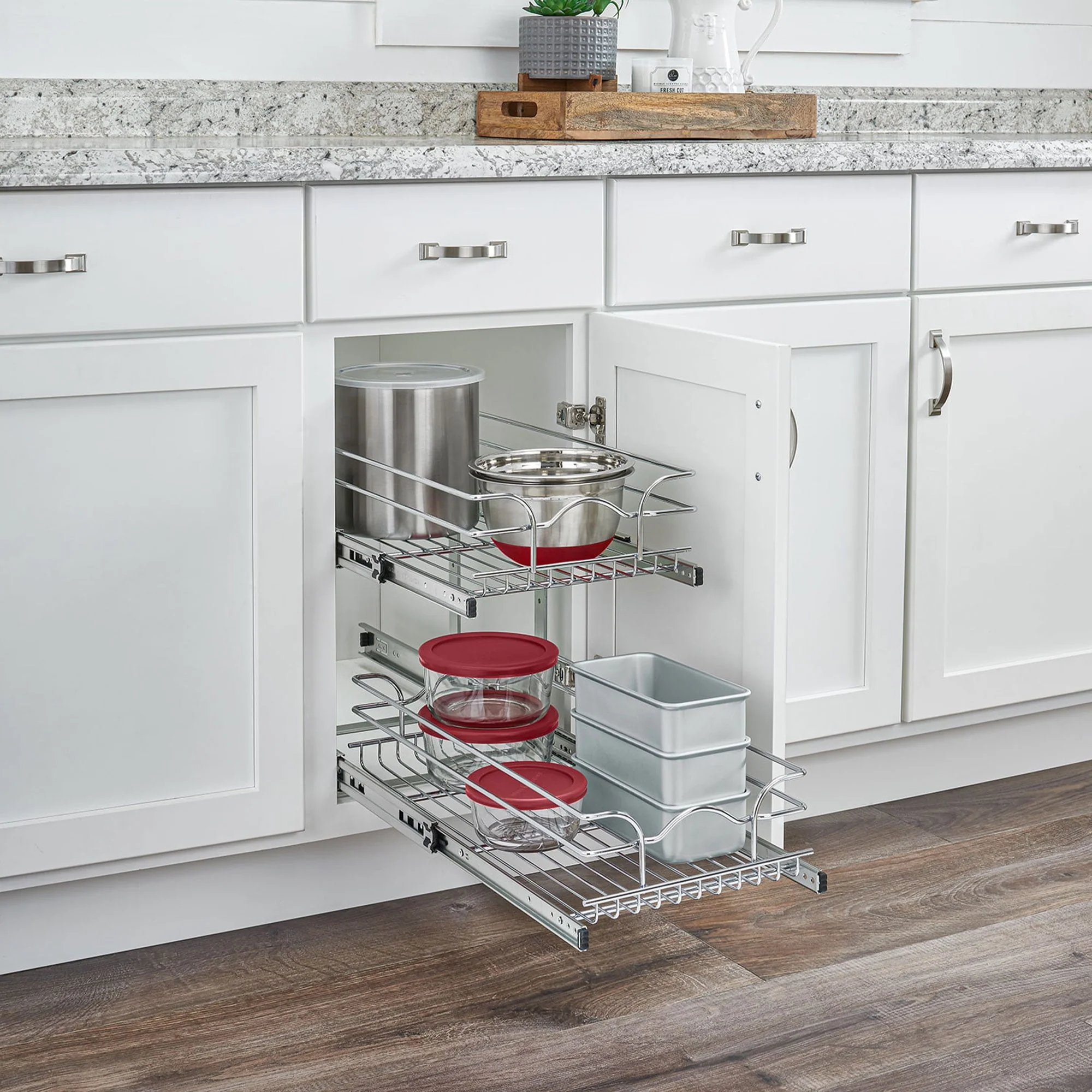 Rev-A-Shelf Kitchen Cabinet Pullout Shelf Organizer, 24 x 22 In, 5WB2-2422-CR-1