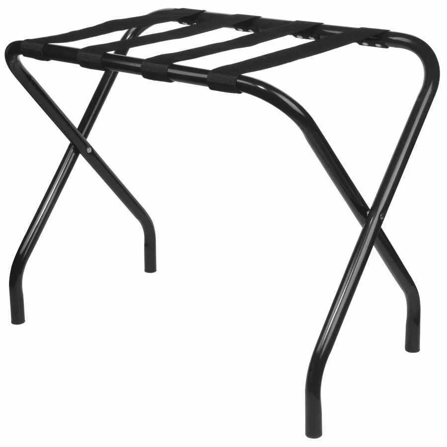 Black Finish Nylon and Steel Luggage Rack