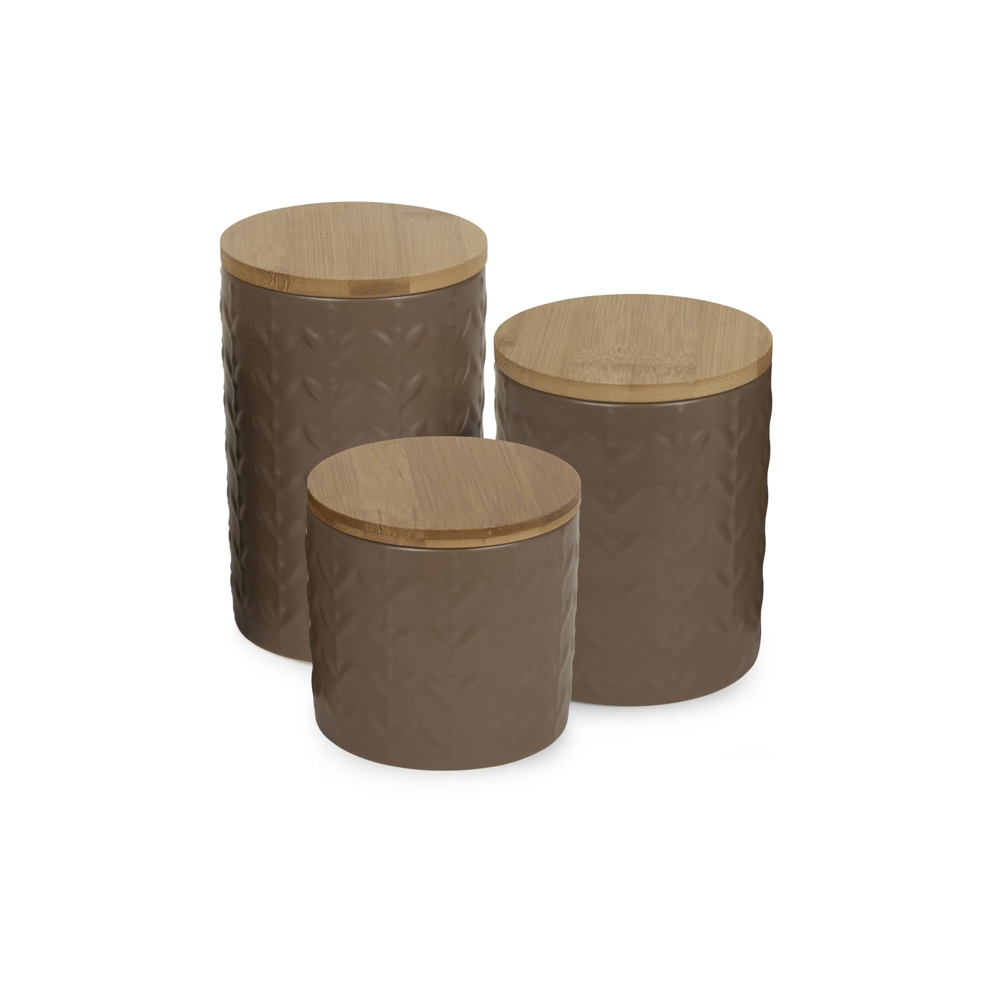Retro Vine Texture Ceramic Canister (Set of 3)