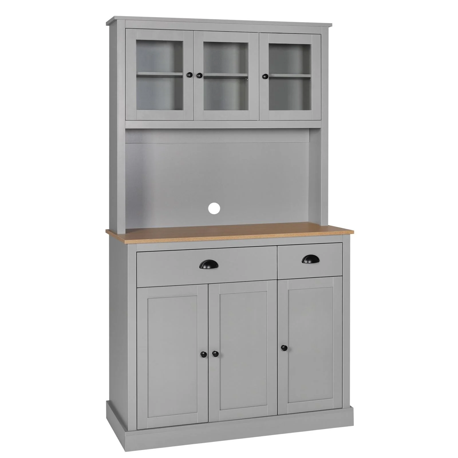 VEIKOUS Pantry Kitchen Cabinet Storage with Microwave Stand and 3 Adjustable Shelves