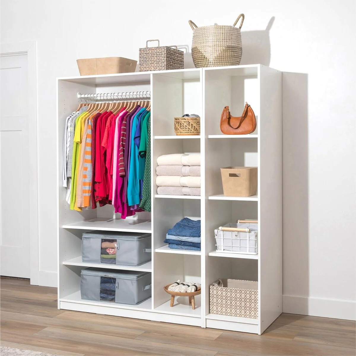 Clothes Storage Bag Organizer with Cedar Insert to Protect from Moths, Moist, Dirt, Dust etc. - Set of 2 Bags