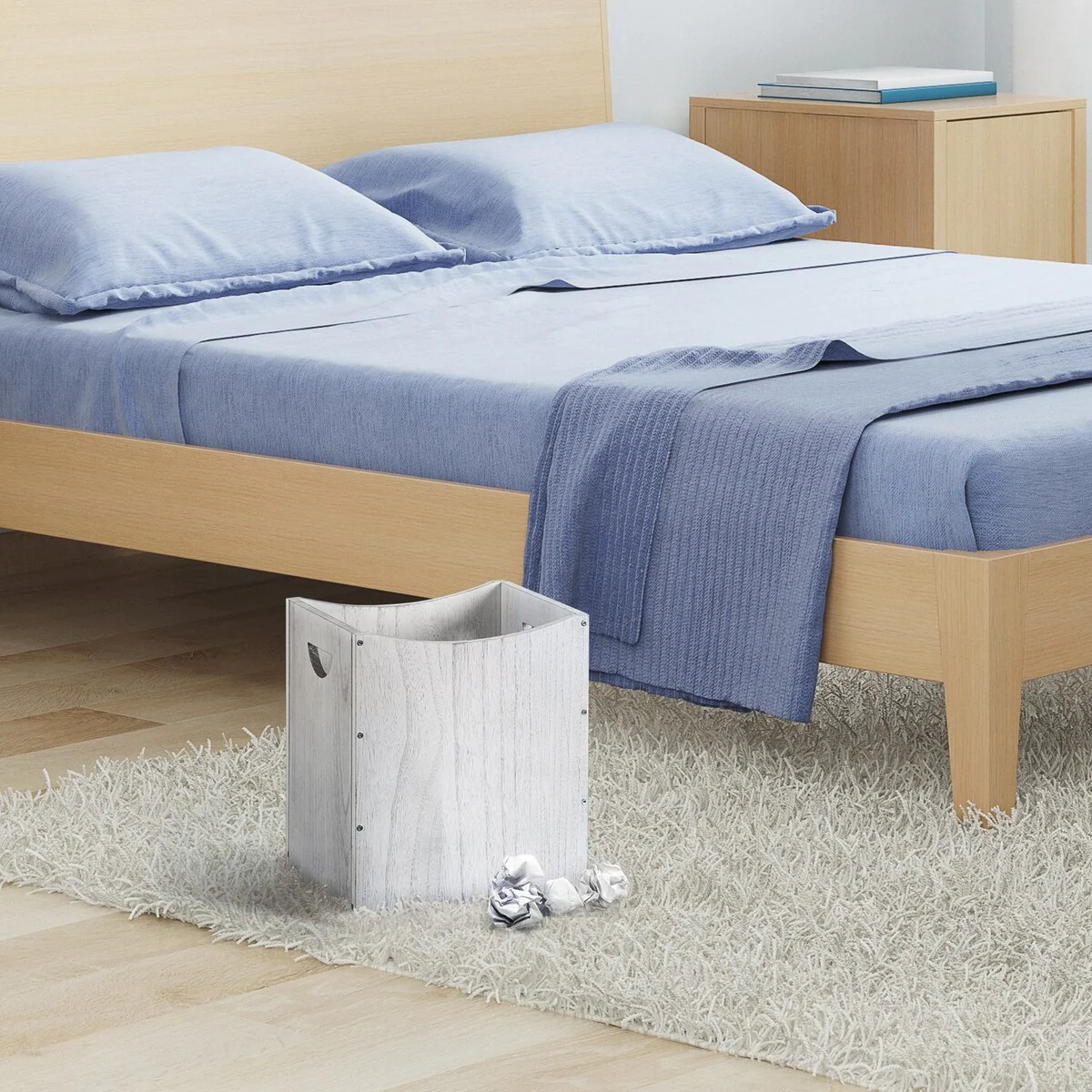 Wood Trash Can 5.3 Gallon