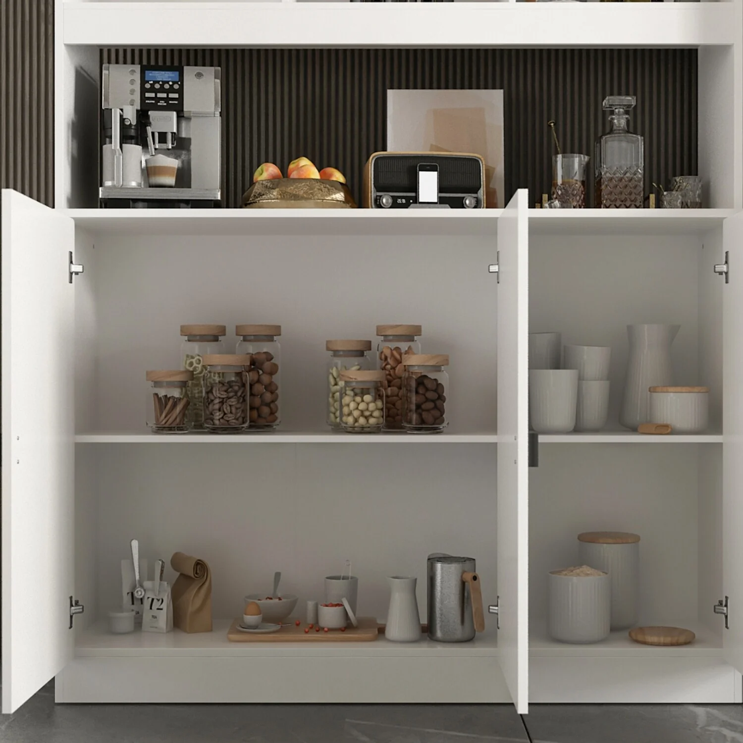 Combined BookShelves Kitchen Cabinet Display Cabinet Pantry Bookcase
