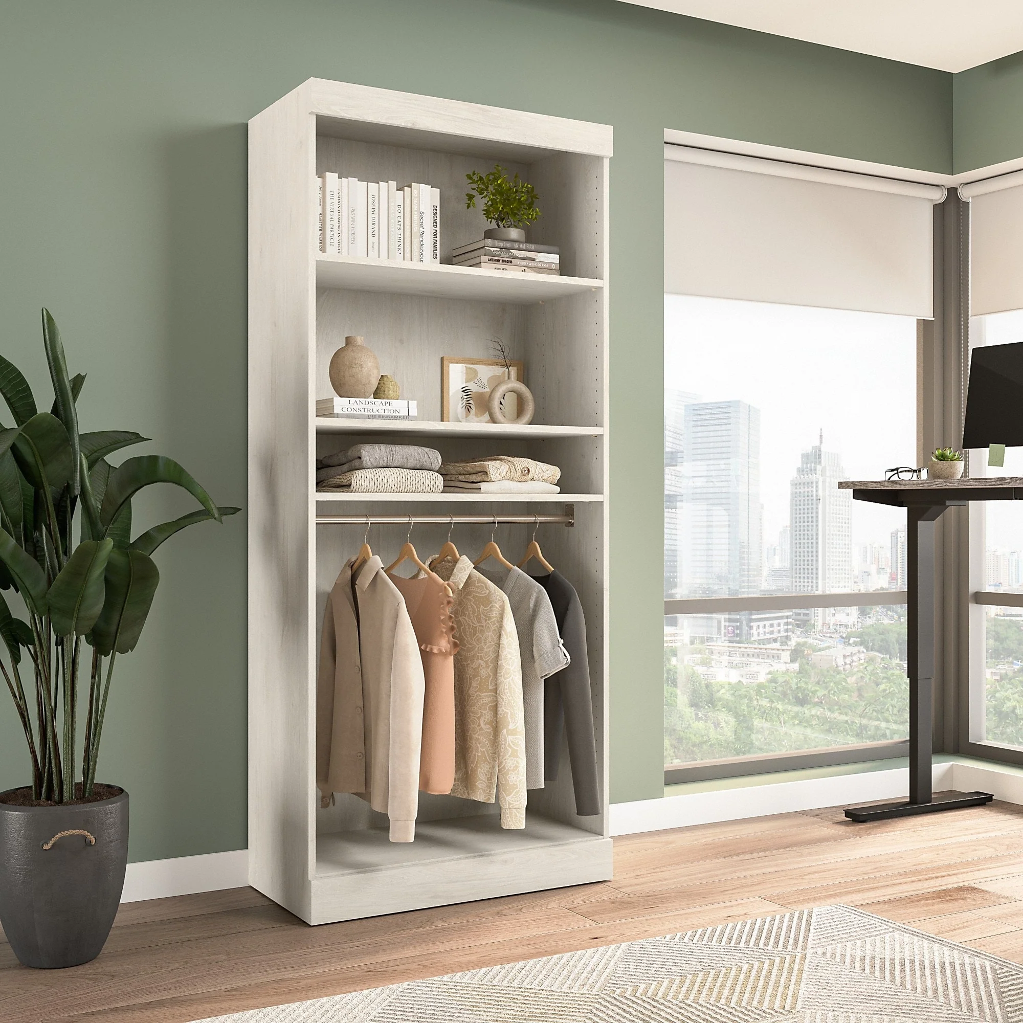 Pur 36W Closet Organizer, Home Organization Wardrobe by Bestar