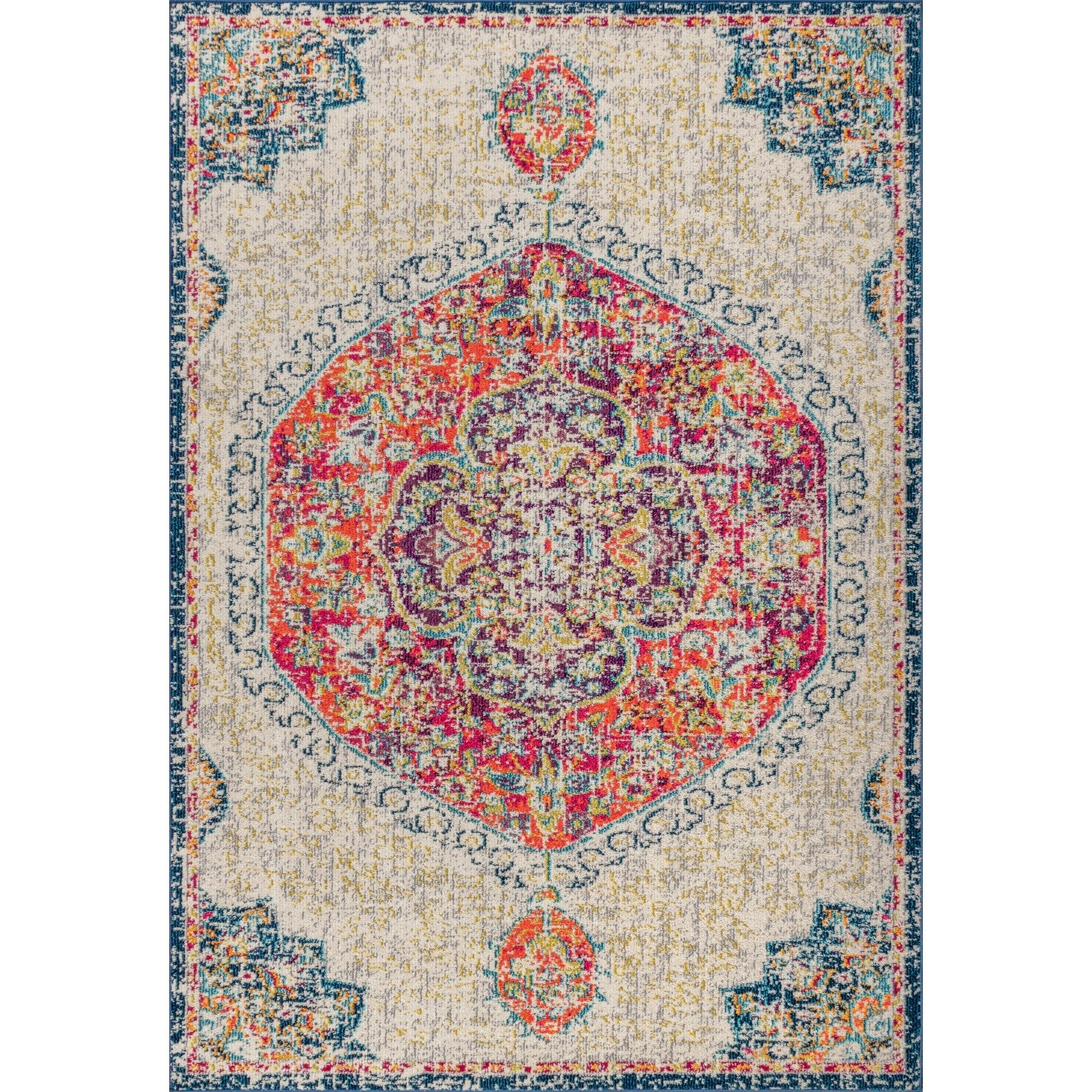 Bohemian FLAIR Boho Vintage Medallion Area Rug