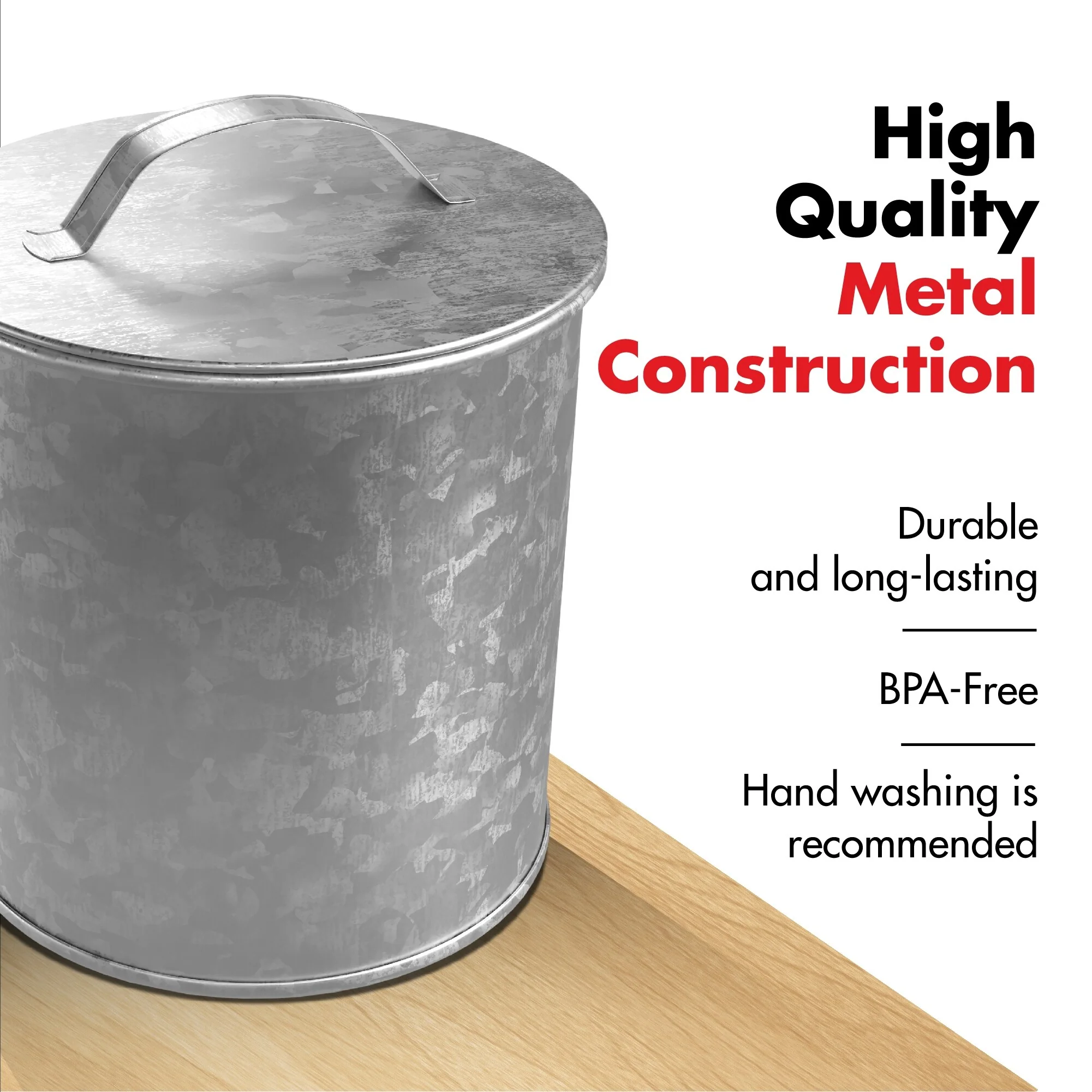 Amici Newport Galvanized Metal Storage Canister