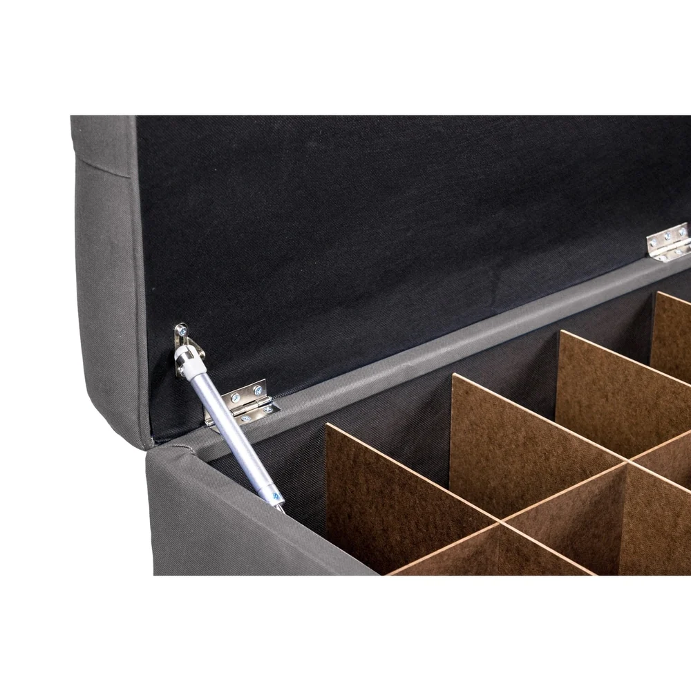 MJL Furniture-Sole Secret Obsession Diamond-tufted Shoe Storage Bench