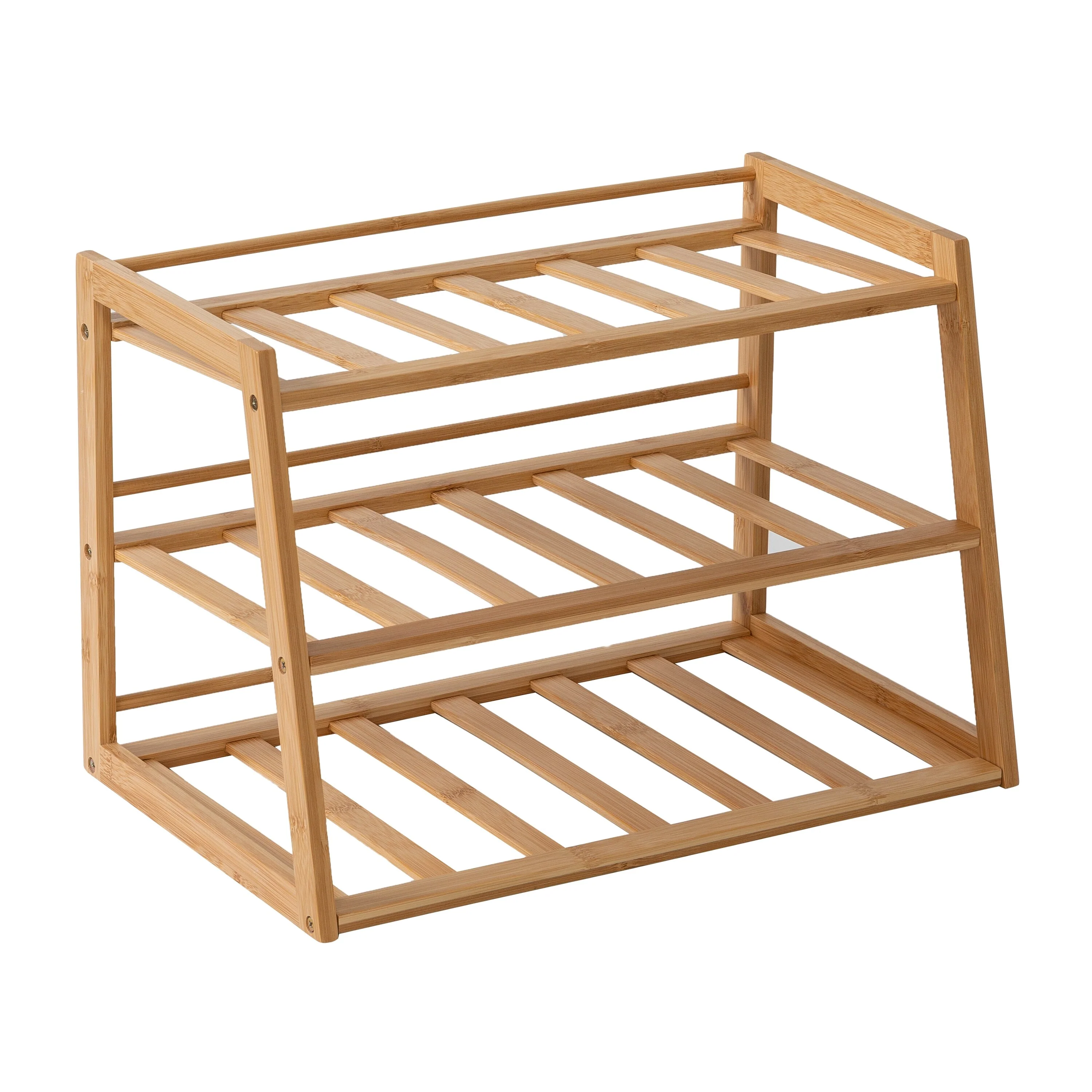 Honey-Can-Do Natural Bamboo 3-Tier Bottle and Tumbler Organizer